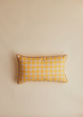 Coussin Tissé Vichy - Petit modèle - Jaune