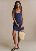 Robe Leo - Marine Pois Ecru