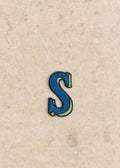 Ecusson vert / bleu - Lettre S - Bleu