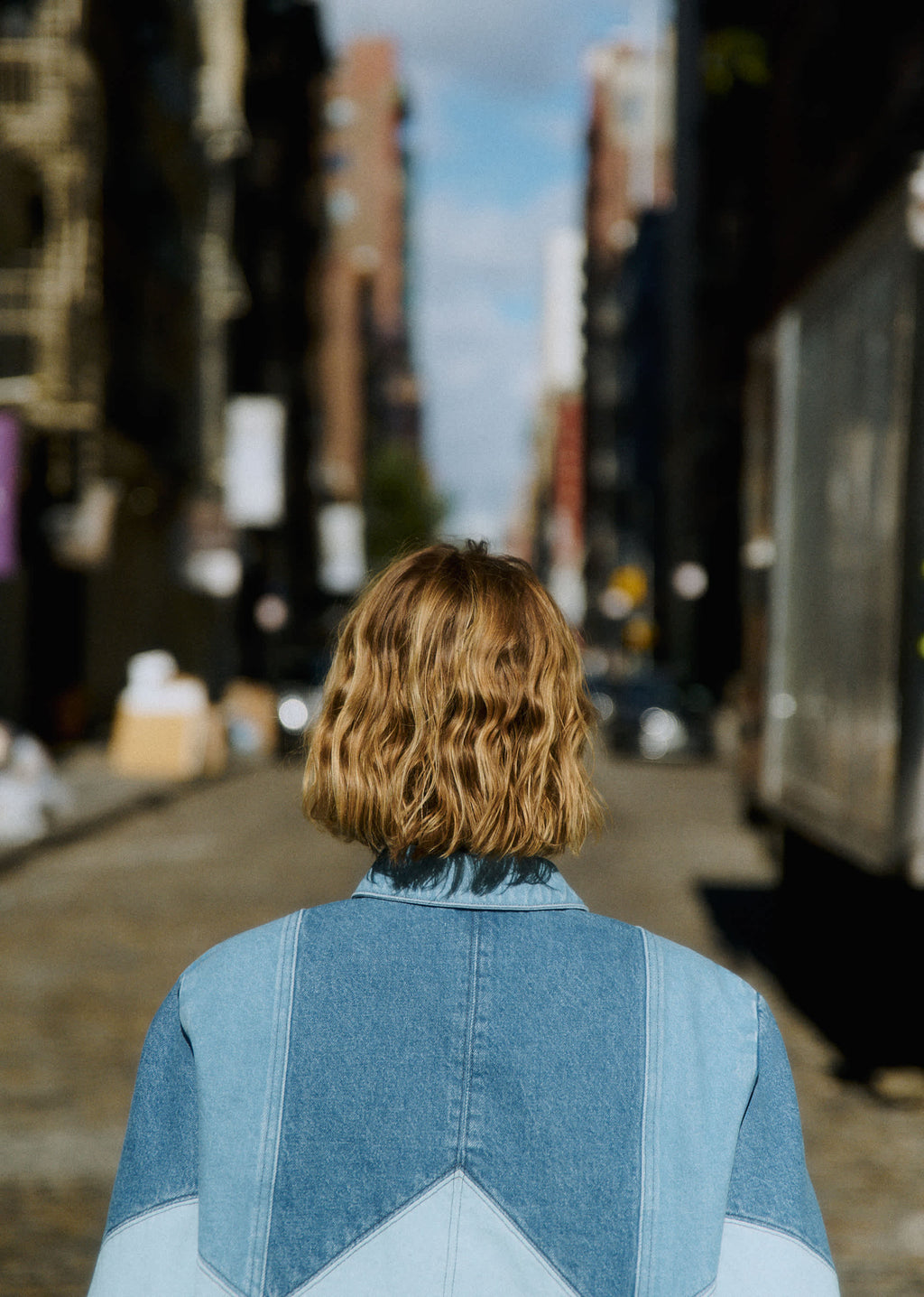 Chemise Marzia - Patchwork Denim Bleu Clair