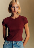 T-Shirt Camil - Pointelle Grenat