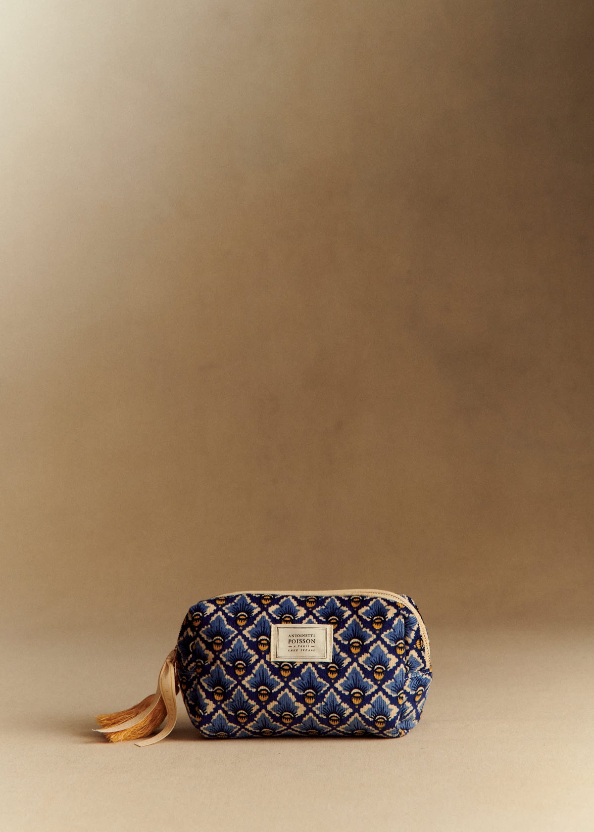 Trousse de beauté - Sézane x Antoinette Poisson - Imprimé Losange Bleu