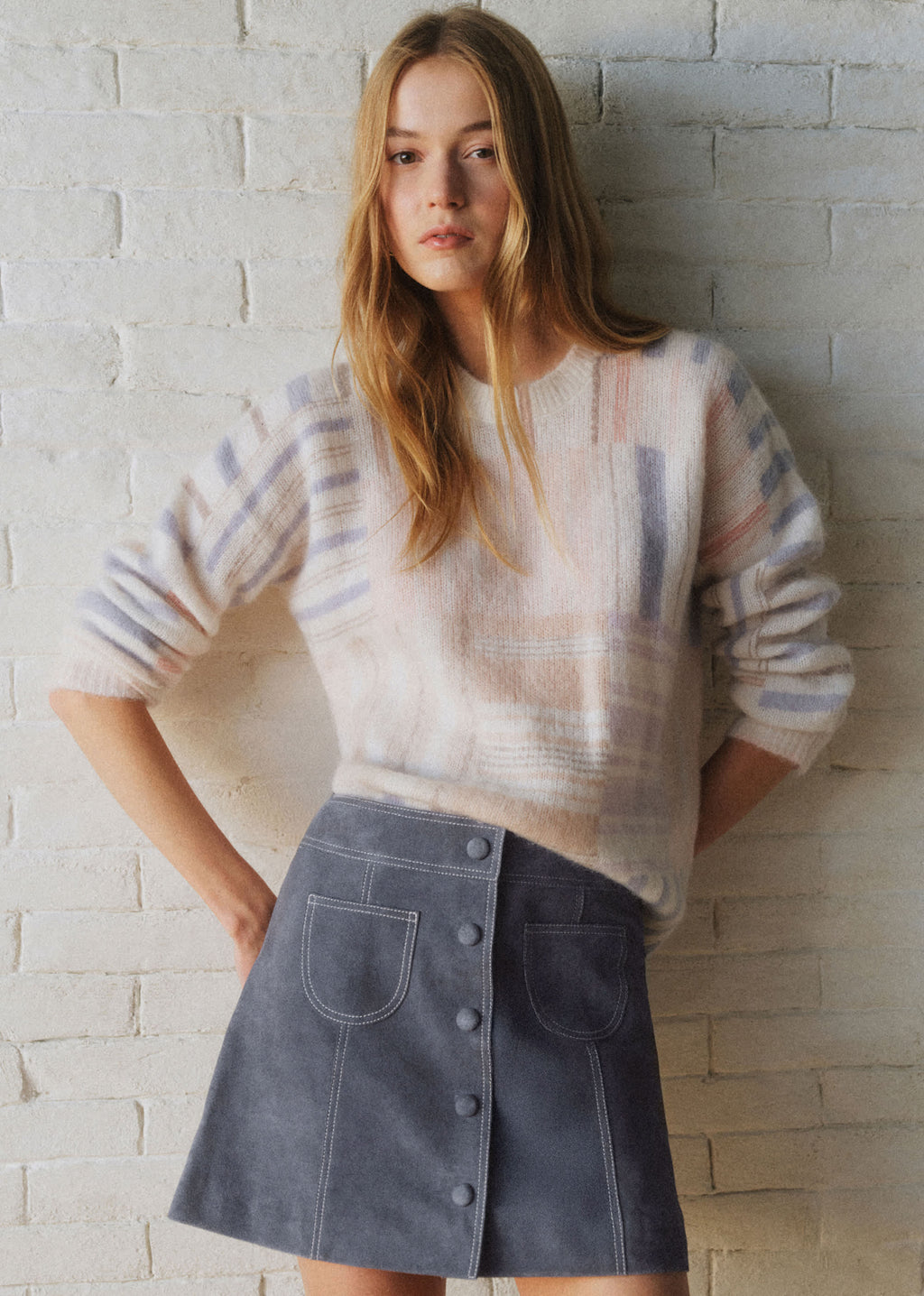 Jupe Liriana - Sézane x SEA NY - Bleu Vintage Foncé
