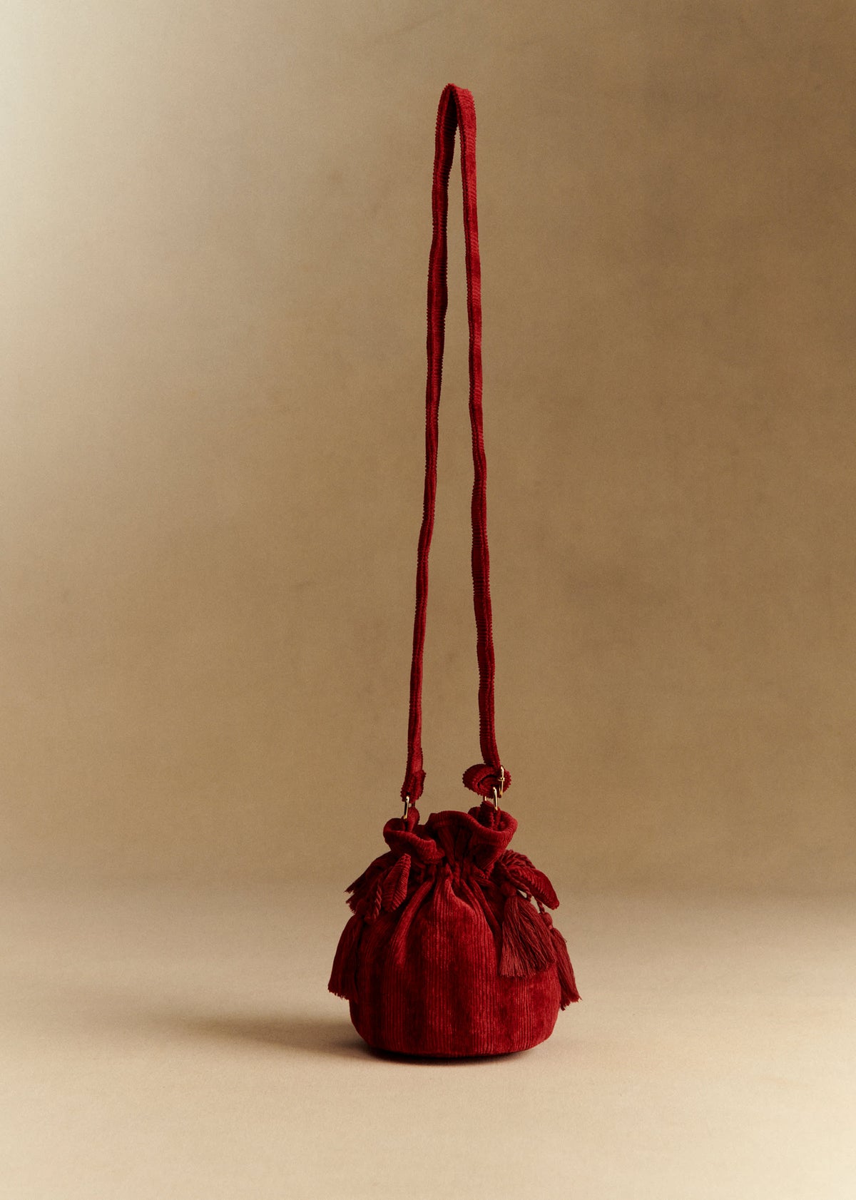 Sac boule velours milleraie - Rouge
