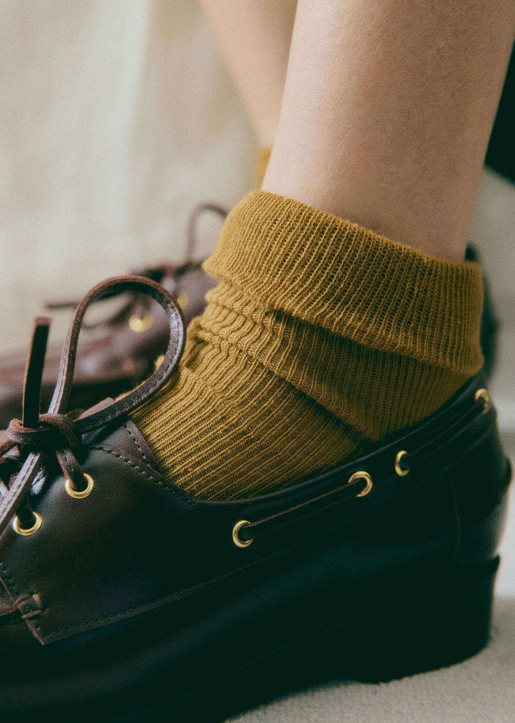Chaussettes Léane - Olive