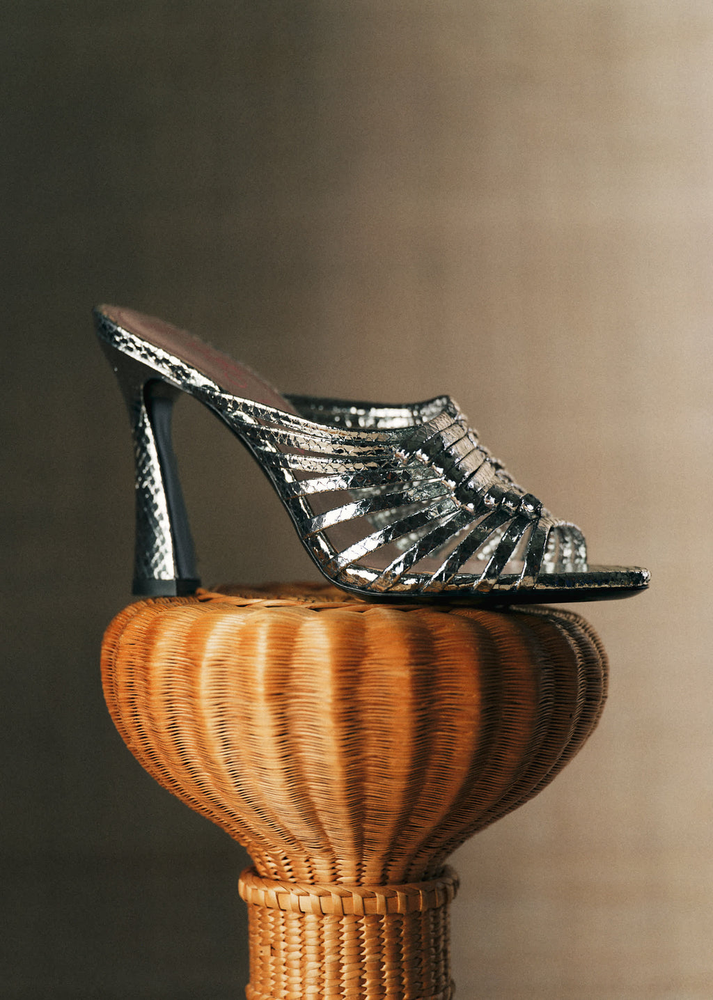 Sandales Lucie - CFM Souliers x Editions Sézane - Serpent argent