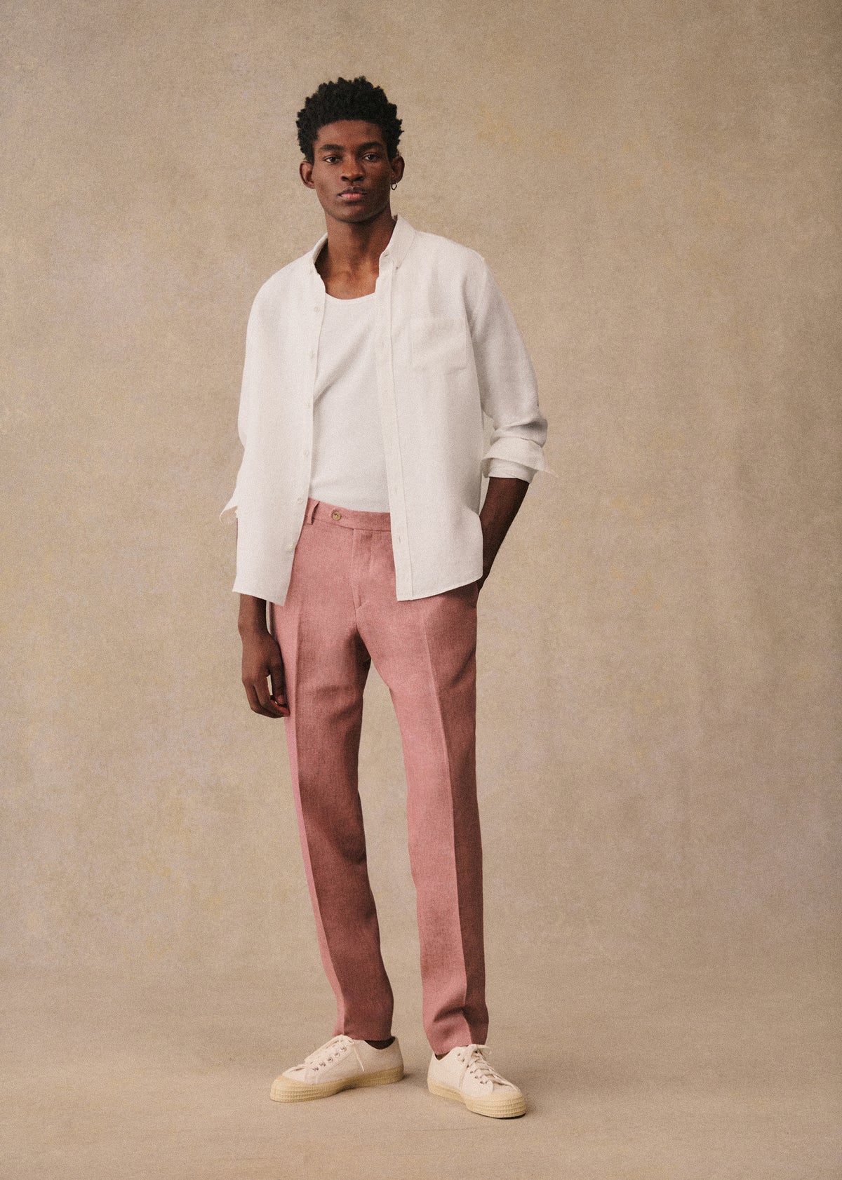 Pantalon Deon - Rose Chiné