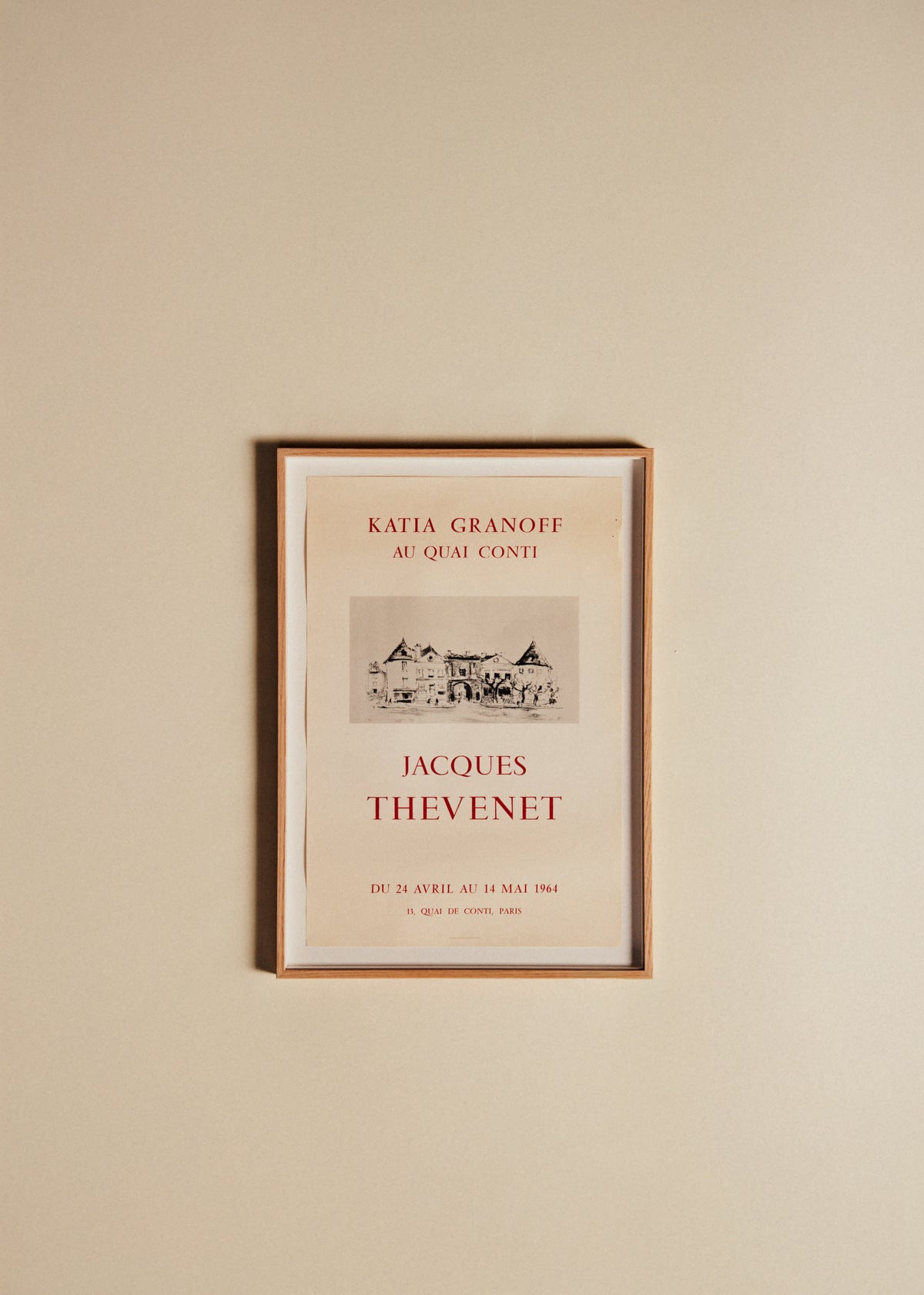 Affiche Katia Granoff au Quai de Conti, 1964 - 41,5 x 58,5 cm
