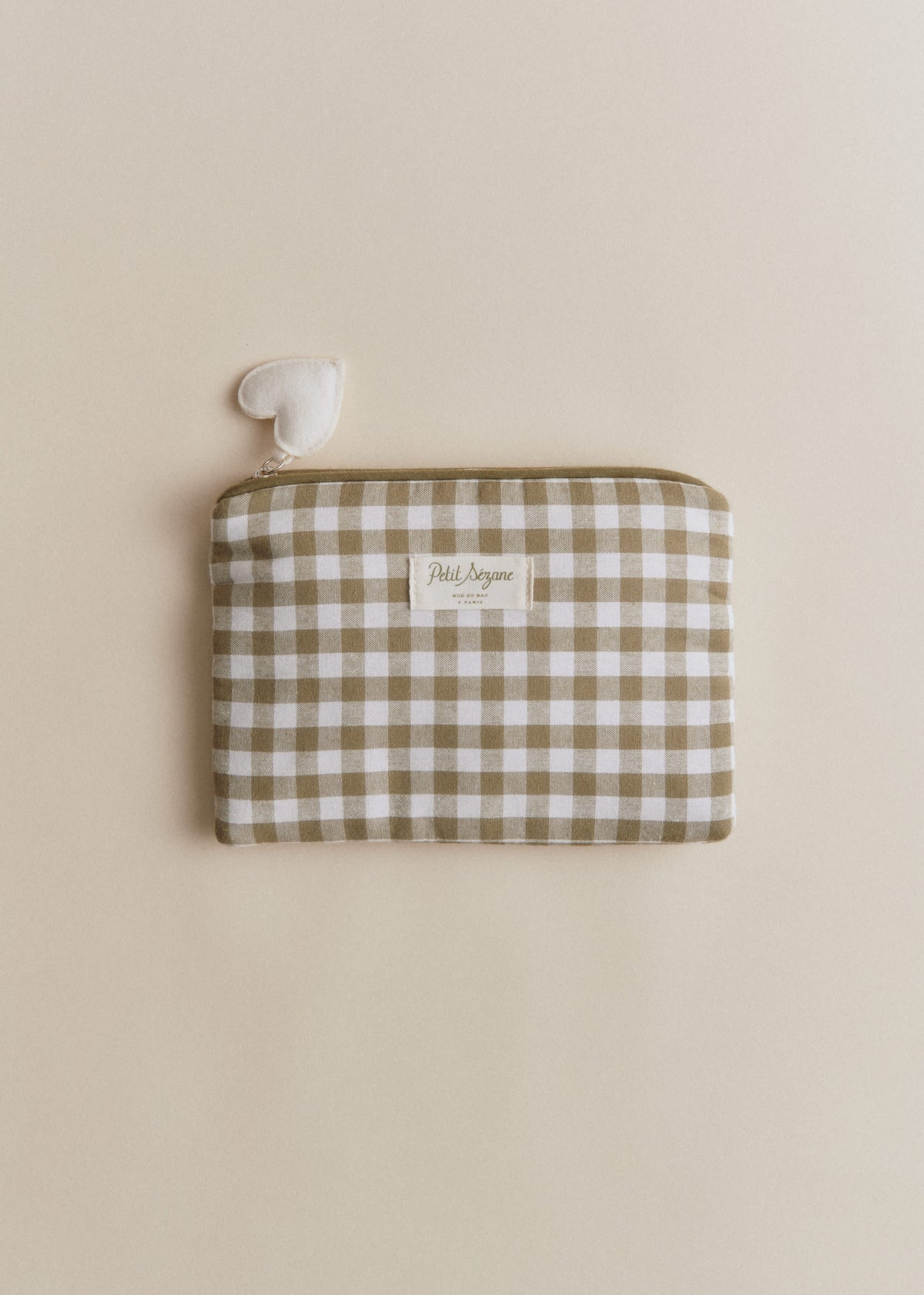 Pochette plate - Vichy Vert