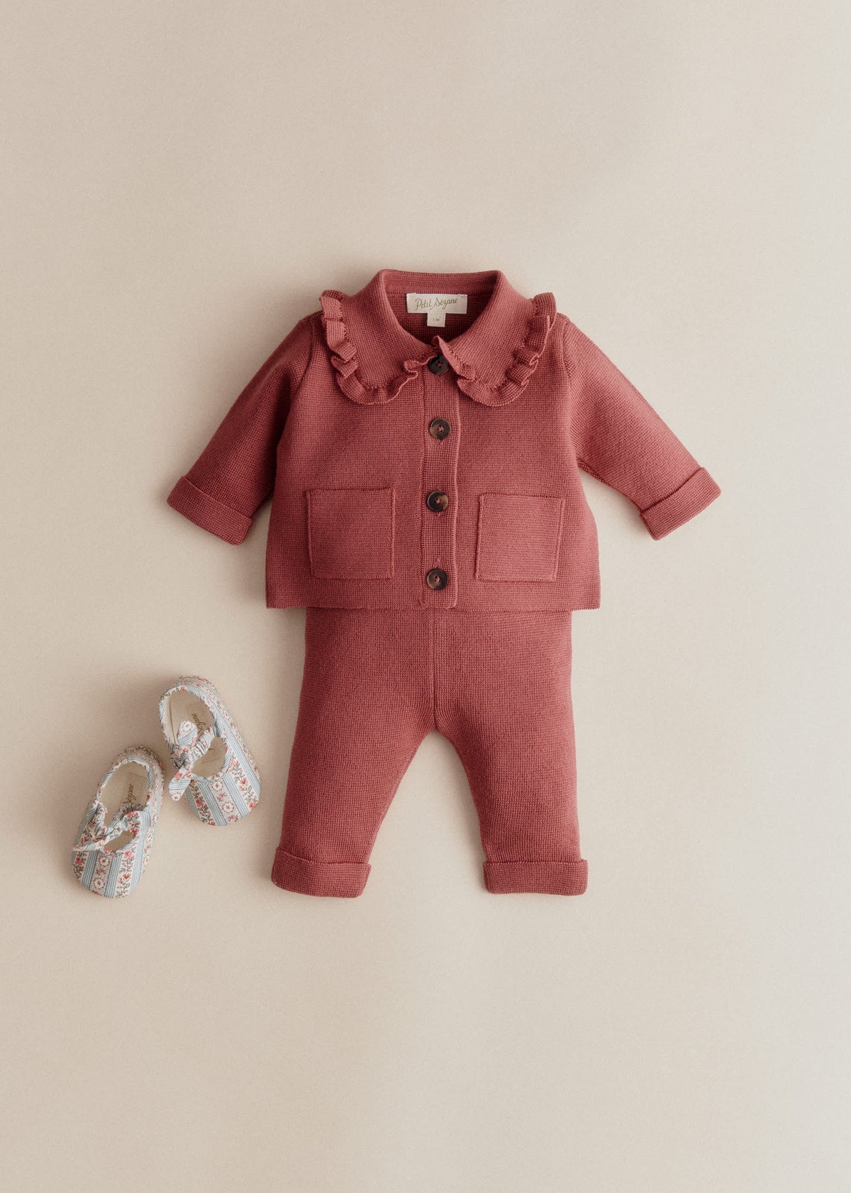 Gilet Betty Fantaisie - Bois de Rose Foncé