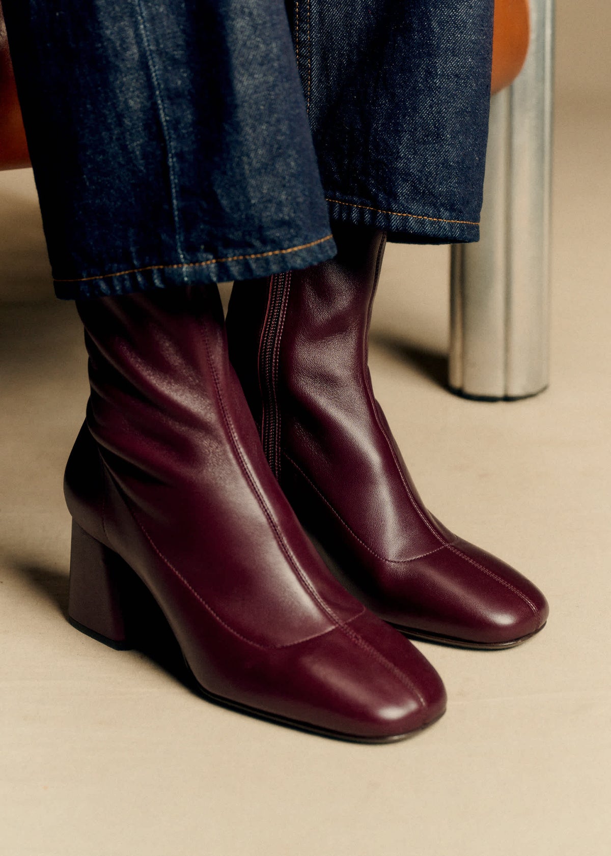 Bottines Aline - Bordeaux Lisse