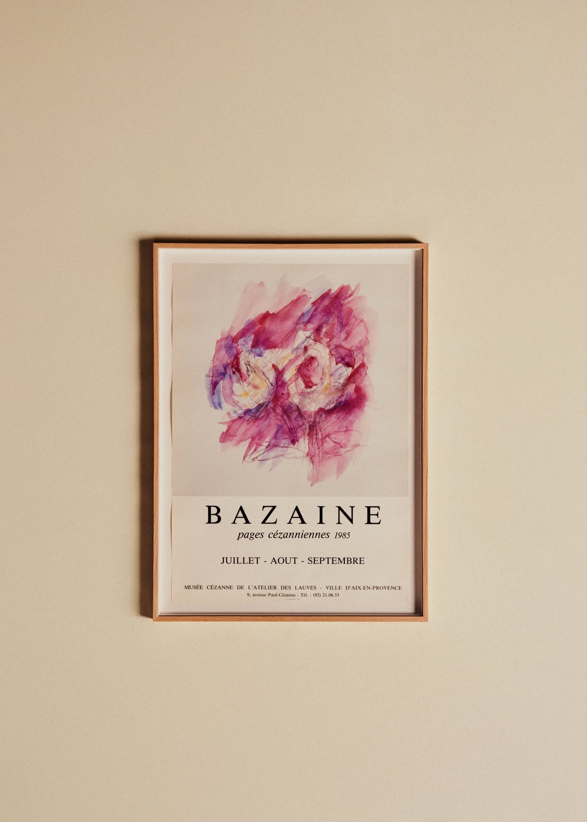Affiche Musée Cézanne de l'atelier des Lauves, Bazaine, 1985 - 48 x 66 cm