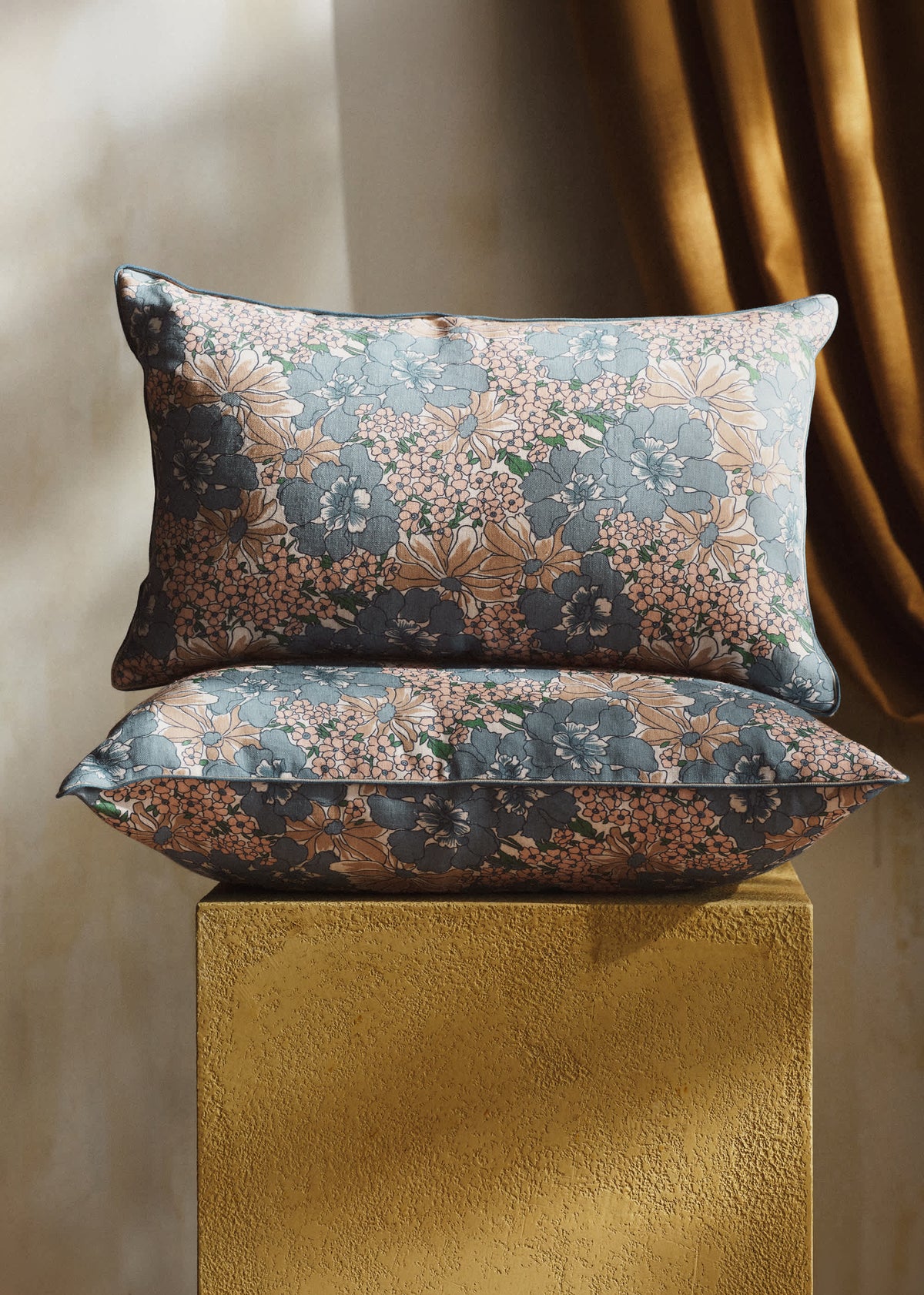 Coussin Imprimé - Grand modèle - Imprimé Bleu des Prés