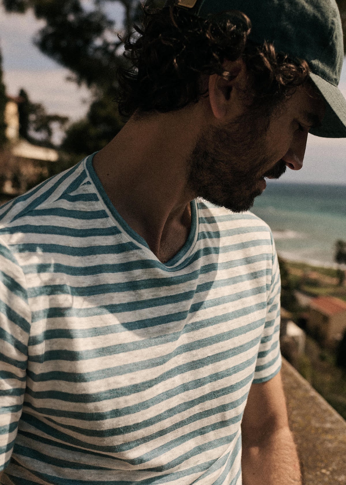 T-Shirt Fabio - Écru / Ciel