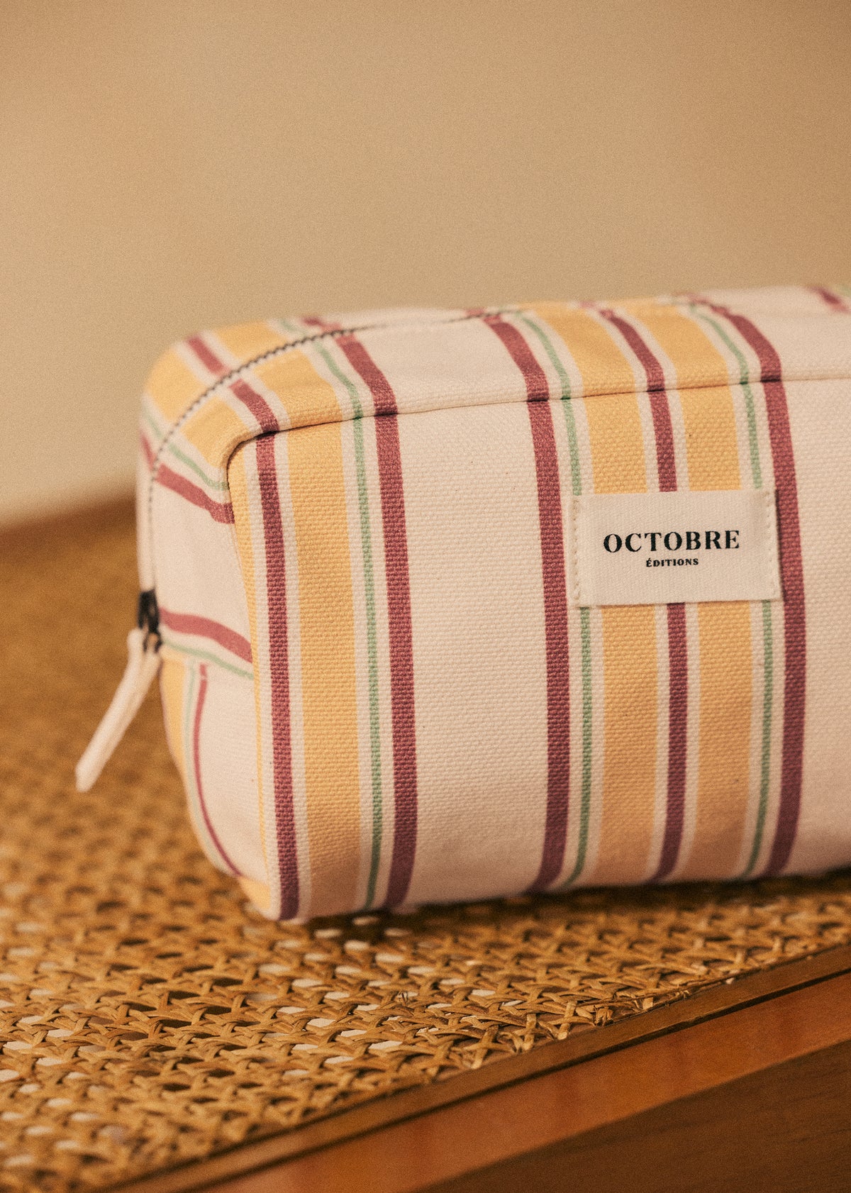 Trousse de toilette Twyman - Écru Rayures Multicolore
