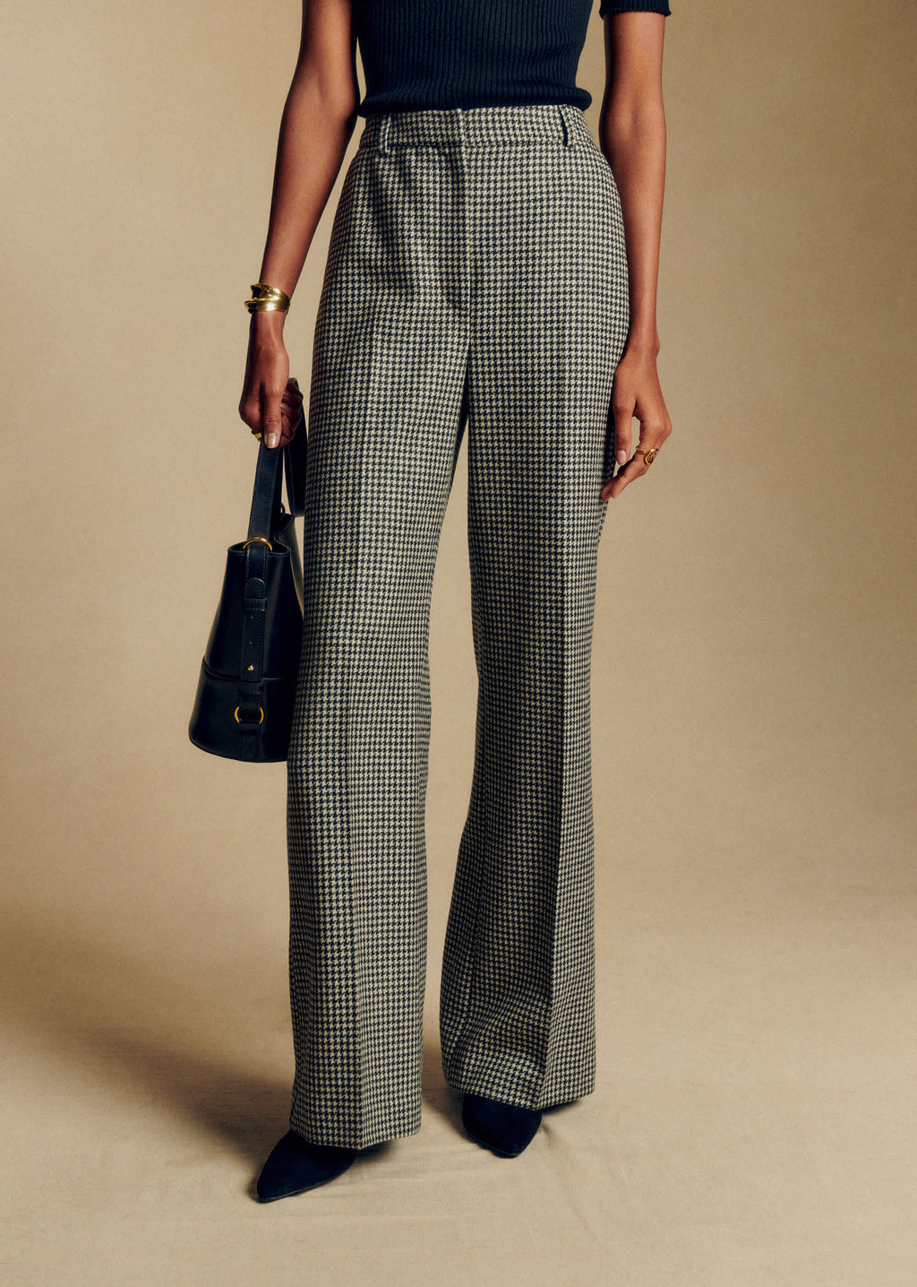 Pantalon Matheo - Pied de Poule Noir et Blanc