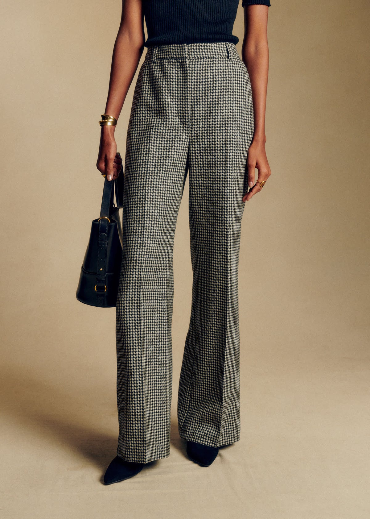 Pantalon Matheo - Pied de Poule Noir et Blanc