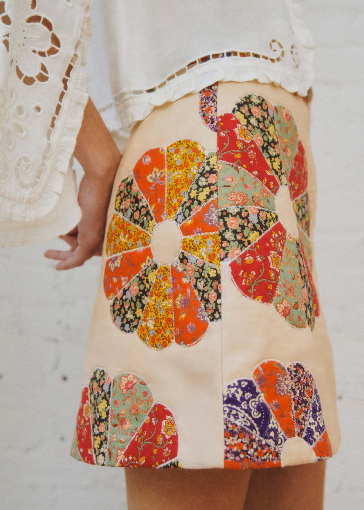 Jupe Neli - Sézane x SEA NY - Patchwork Woodstock