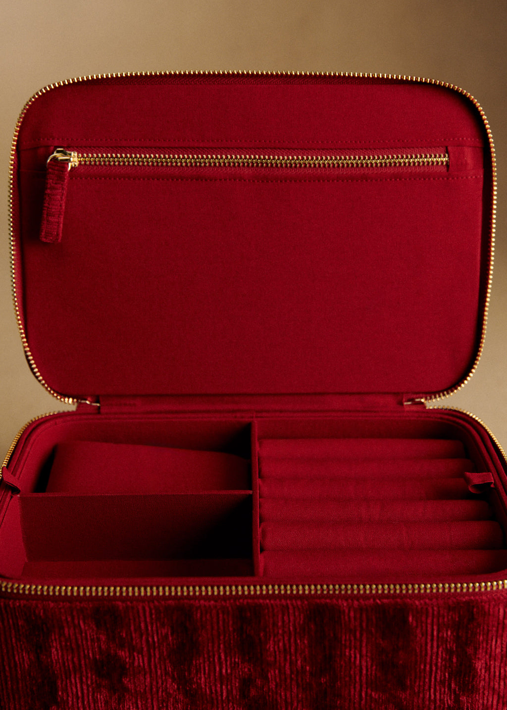 Maxi Vanity velours milleraie - Rouge