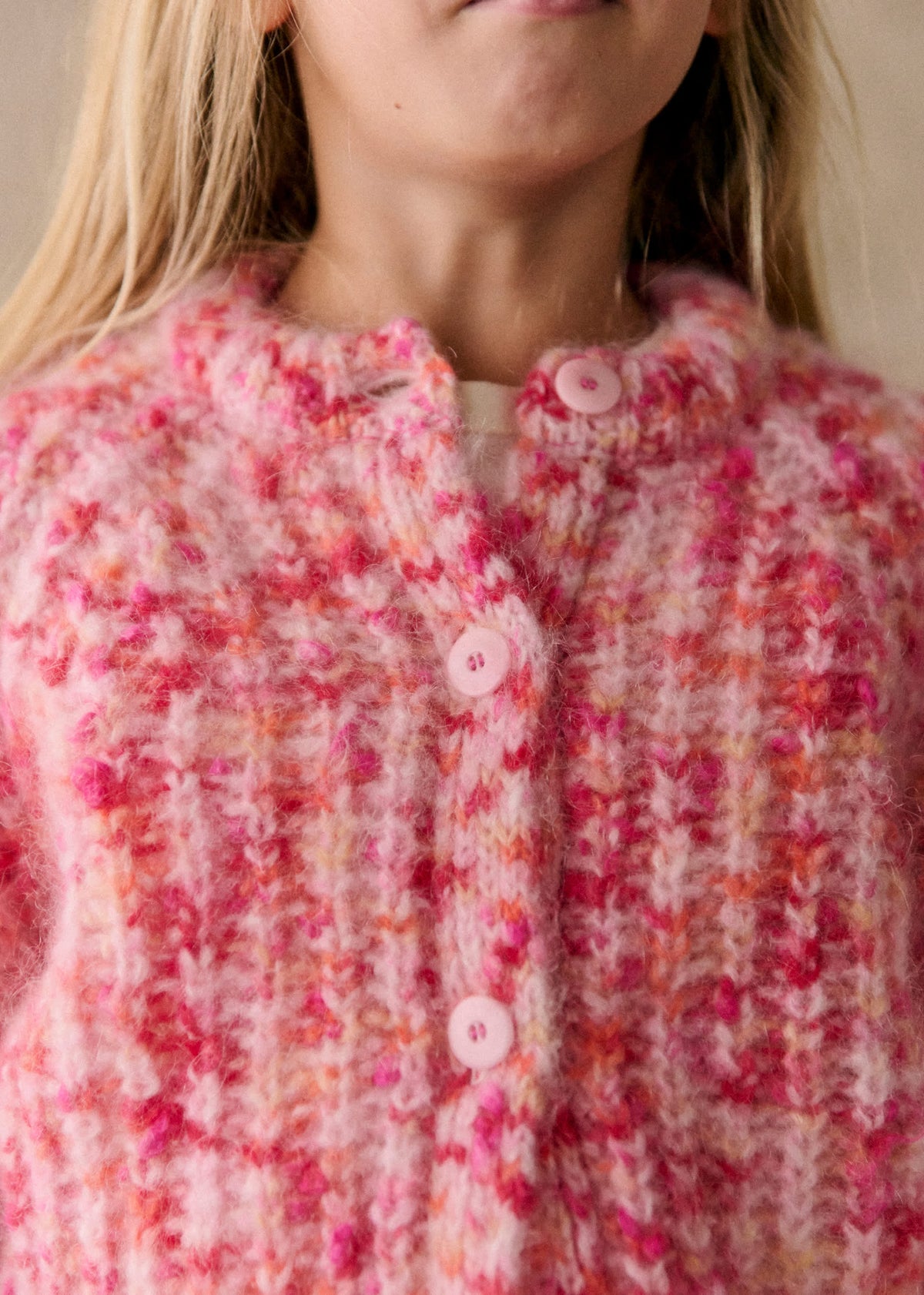 Gilet Emile - Multico Rose Orange