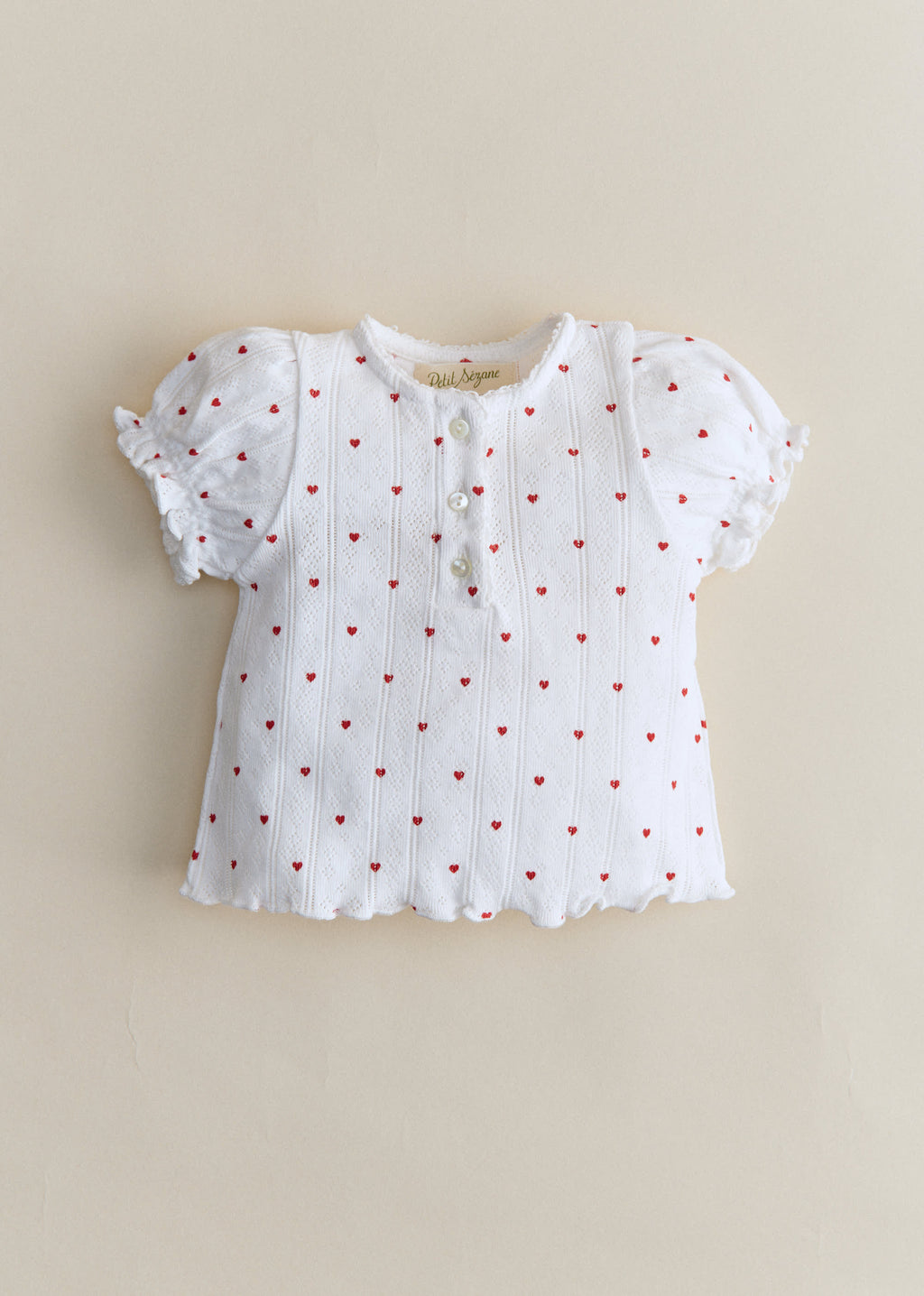 T-Shirt Simone - Imprimé Coeur Rouge