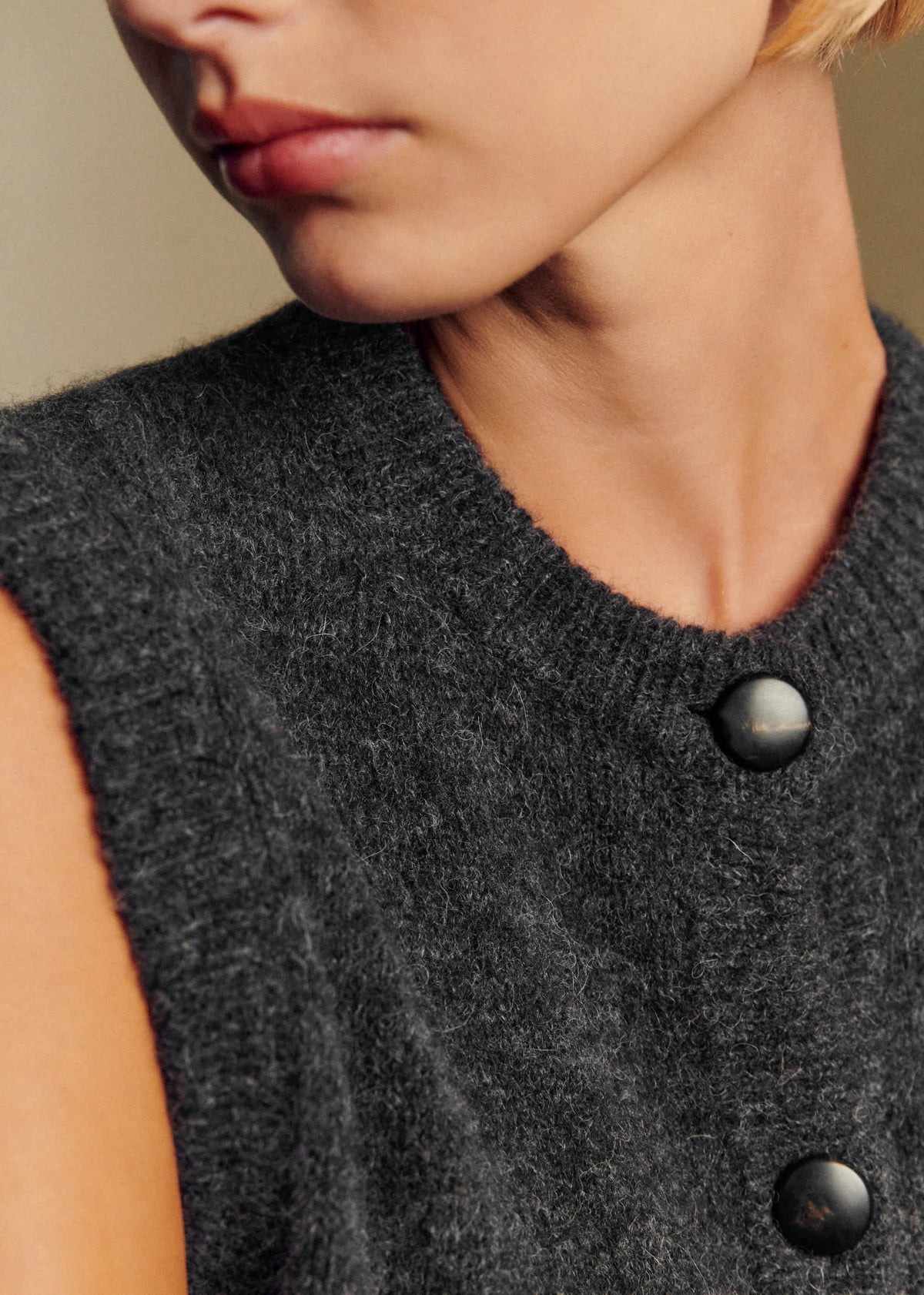 Gilet Sacha - Gris Anthracite
