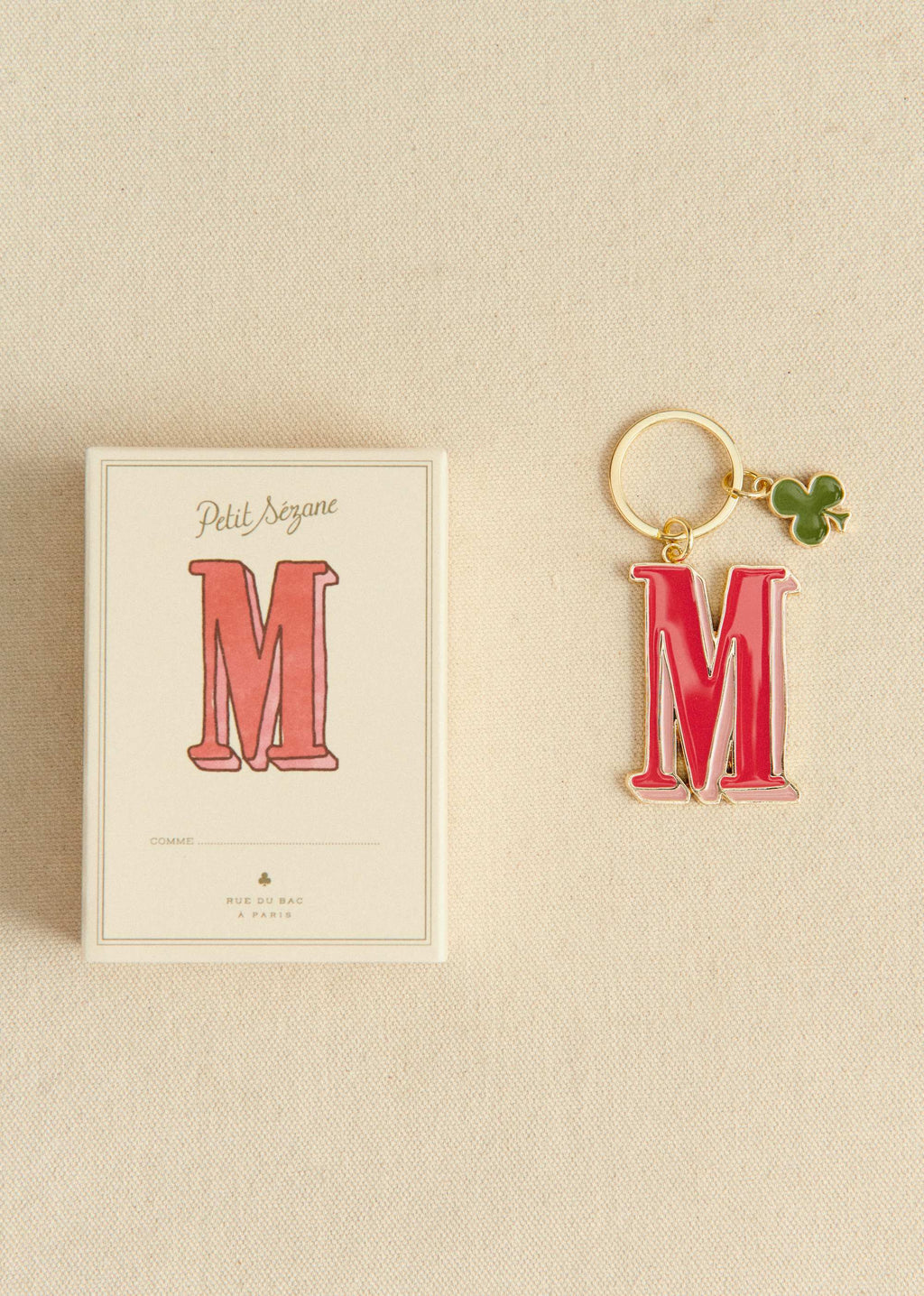 Porte-Clé Abécédaire - Lettre M - Rouge