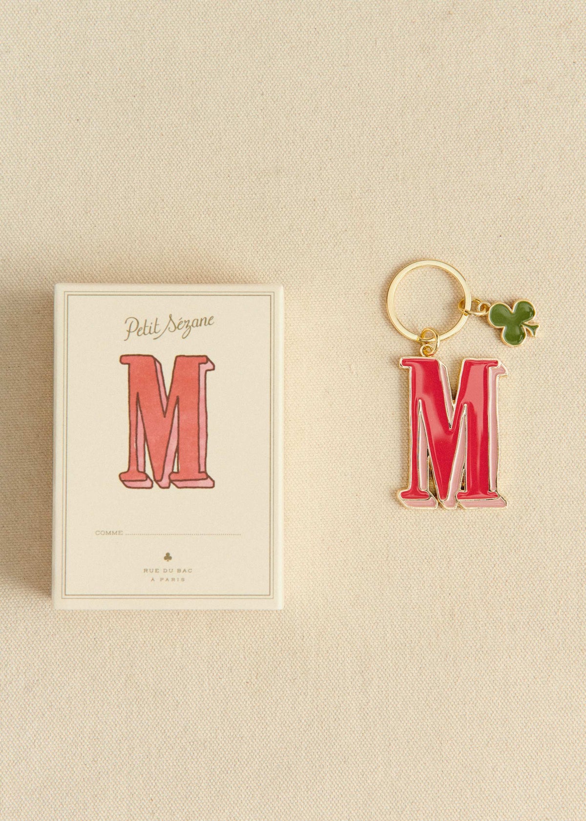 Porte-Clé Abécédaire - Lettre M - Rouge