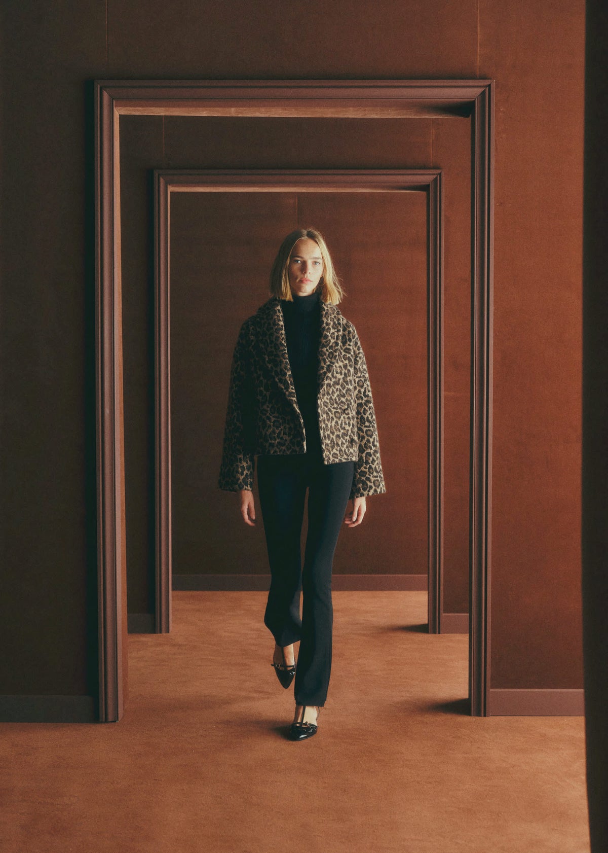 Manteau Ambre - Jacquard Leopard
