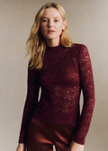 Blouse Taori - Dentelle Grenat