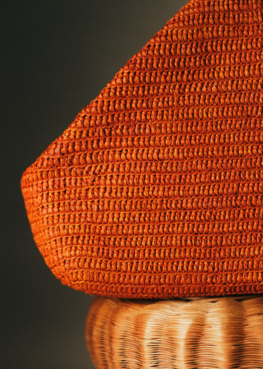 Pochette Brigitte - Raphia Orange