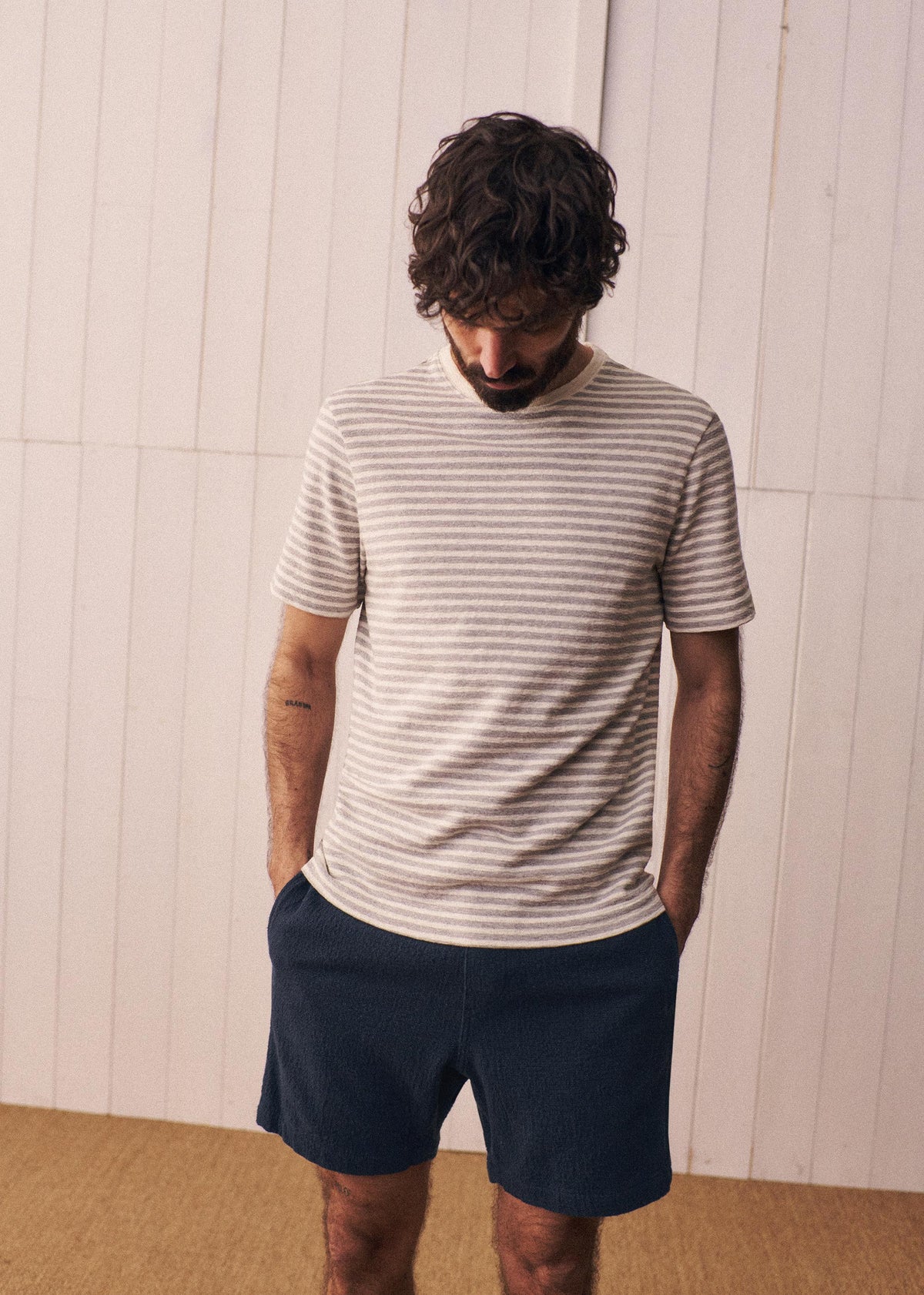 T-Shirt Nilas - Rayures Gris / Écru