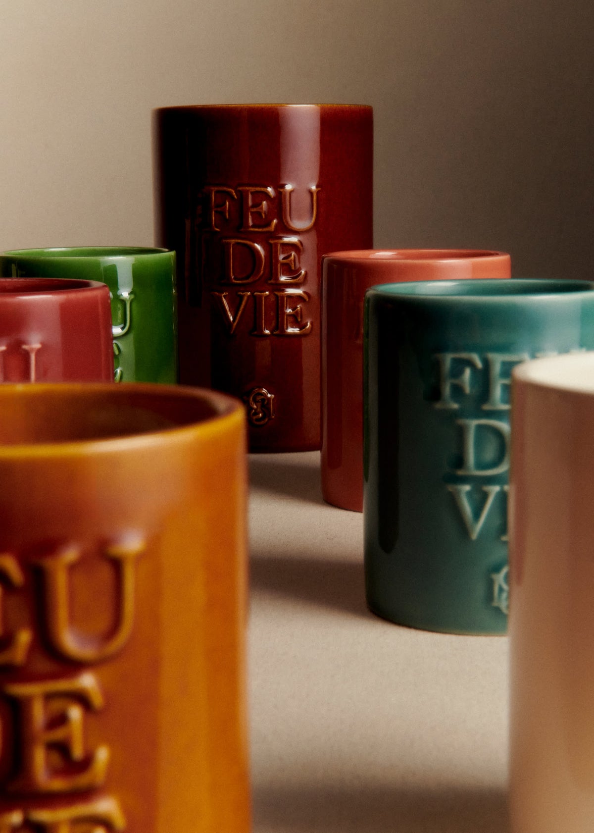 Bougie Feu de vie - Grand modèle - L'ambre - Moka