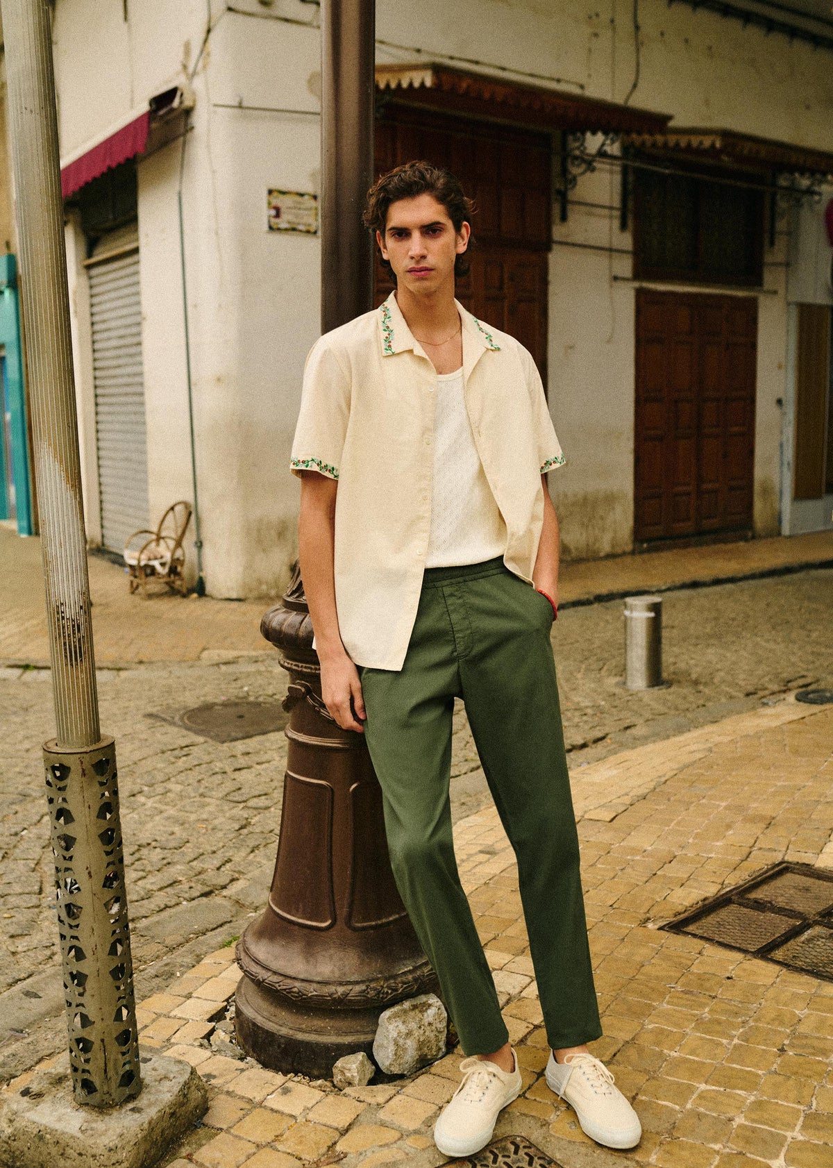 Pantalon Danny Seersucker - Kaki