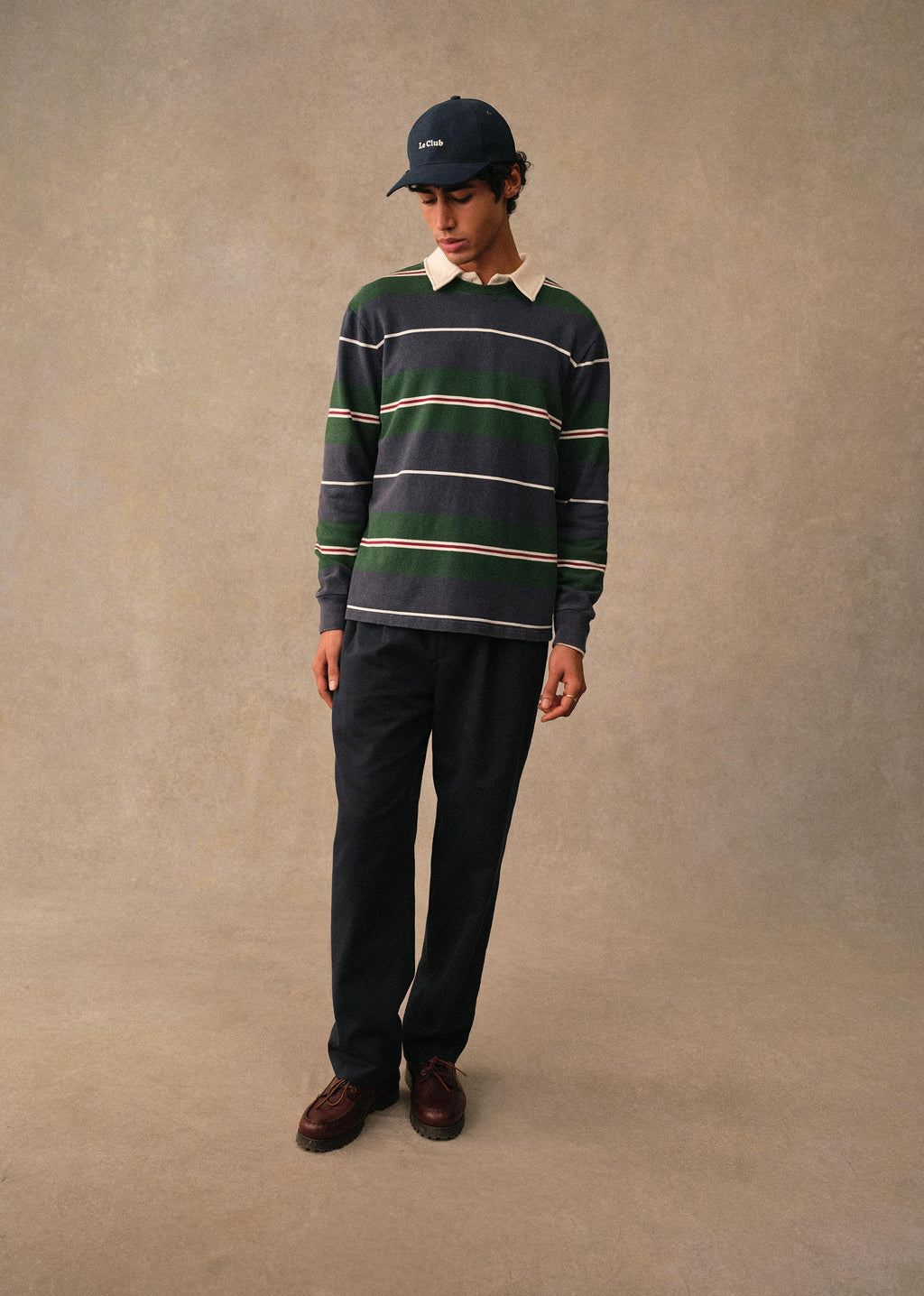 T-Shirt Pedro - Rayures Vert / Marine / Bordeaux