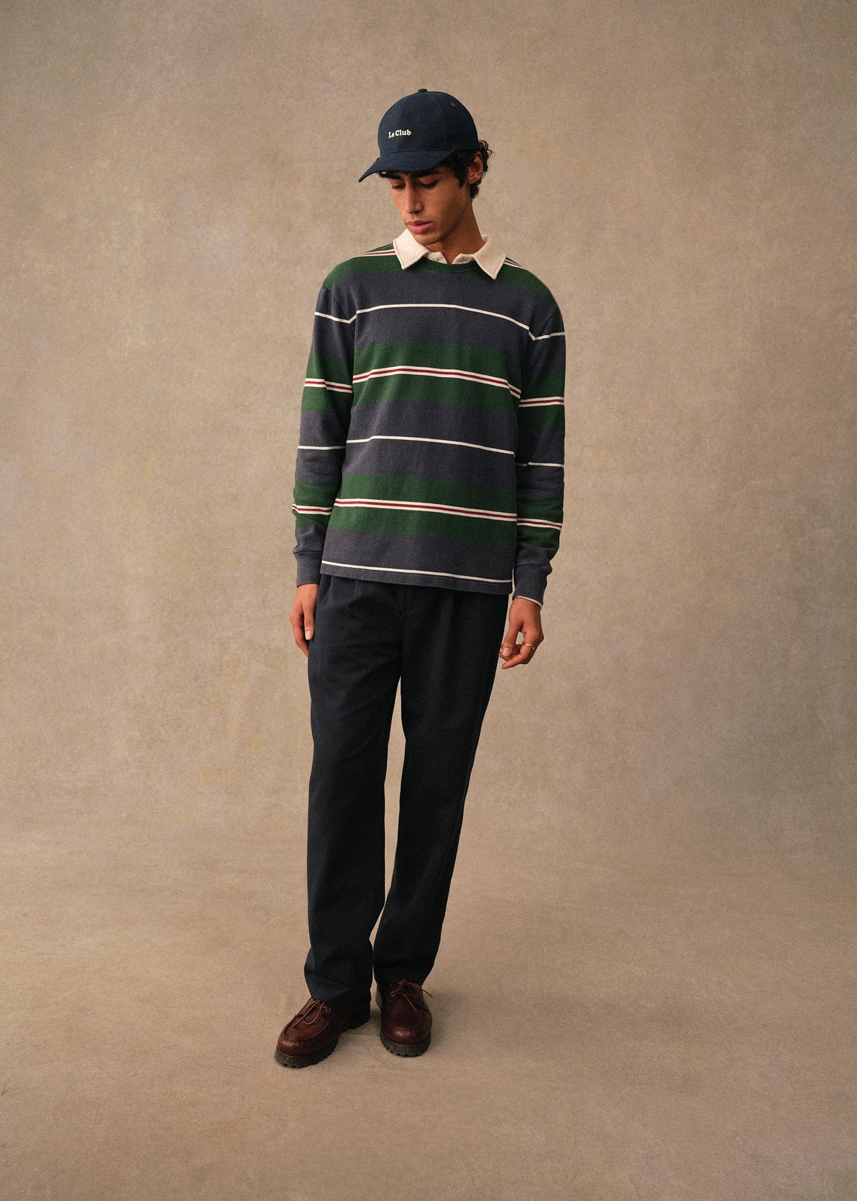 T-Shirt Pedro - Rayures Vert / Marine / Bordeaux