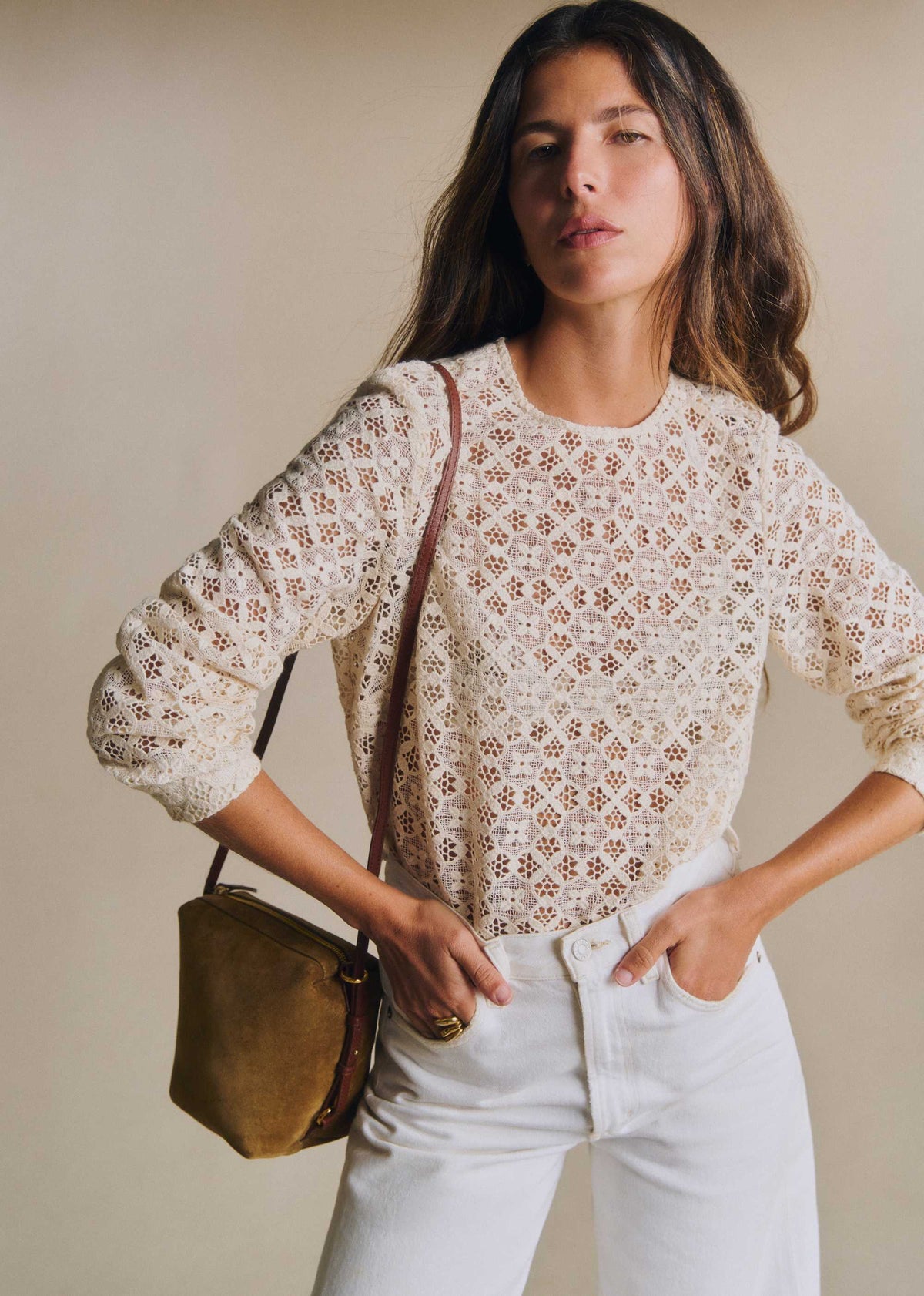 Blouse Jesse - Guipure Unie Ecru
