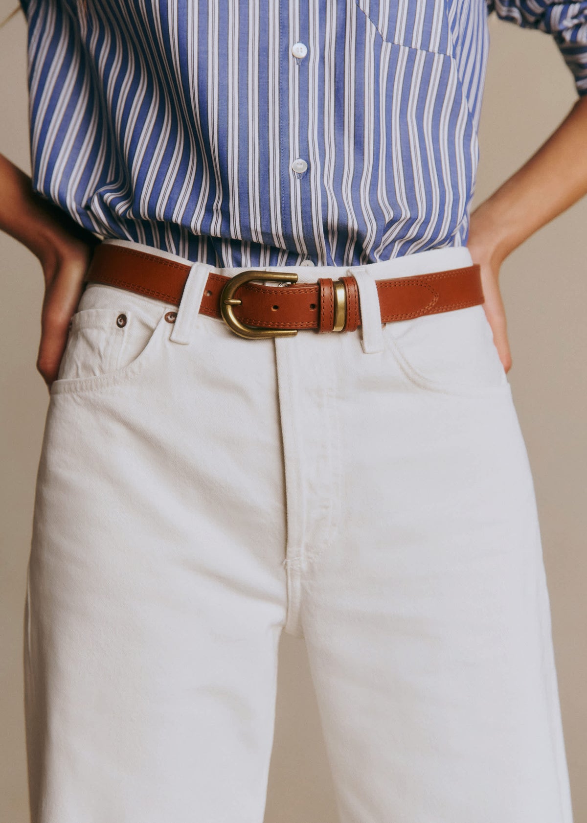 Ceinture Taylor - Cuir Naturel Héritage