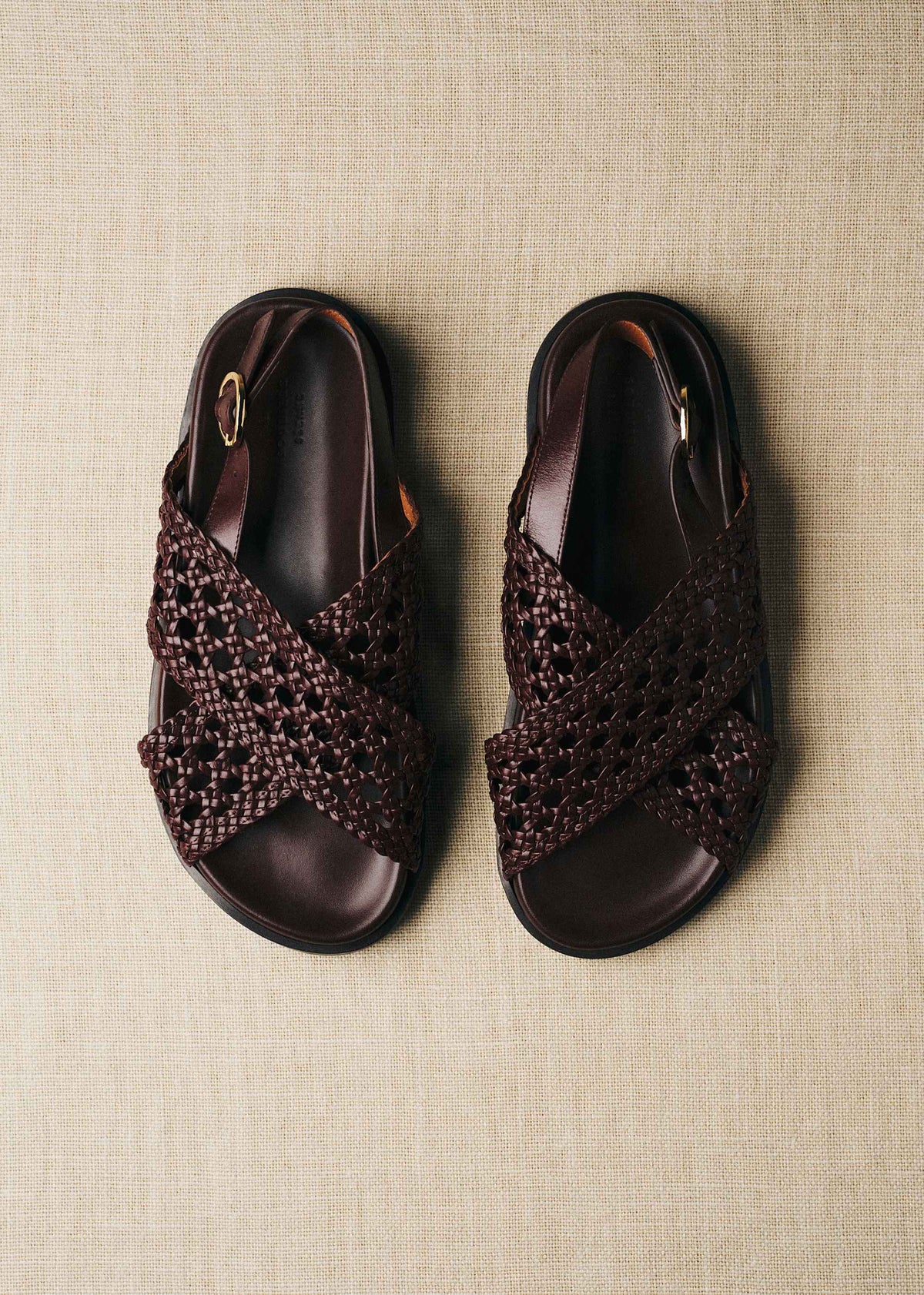 Sandales Low Tilda - Chocolat Lisse Tressé