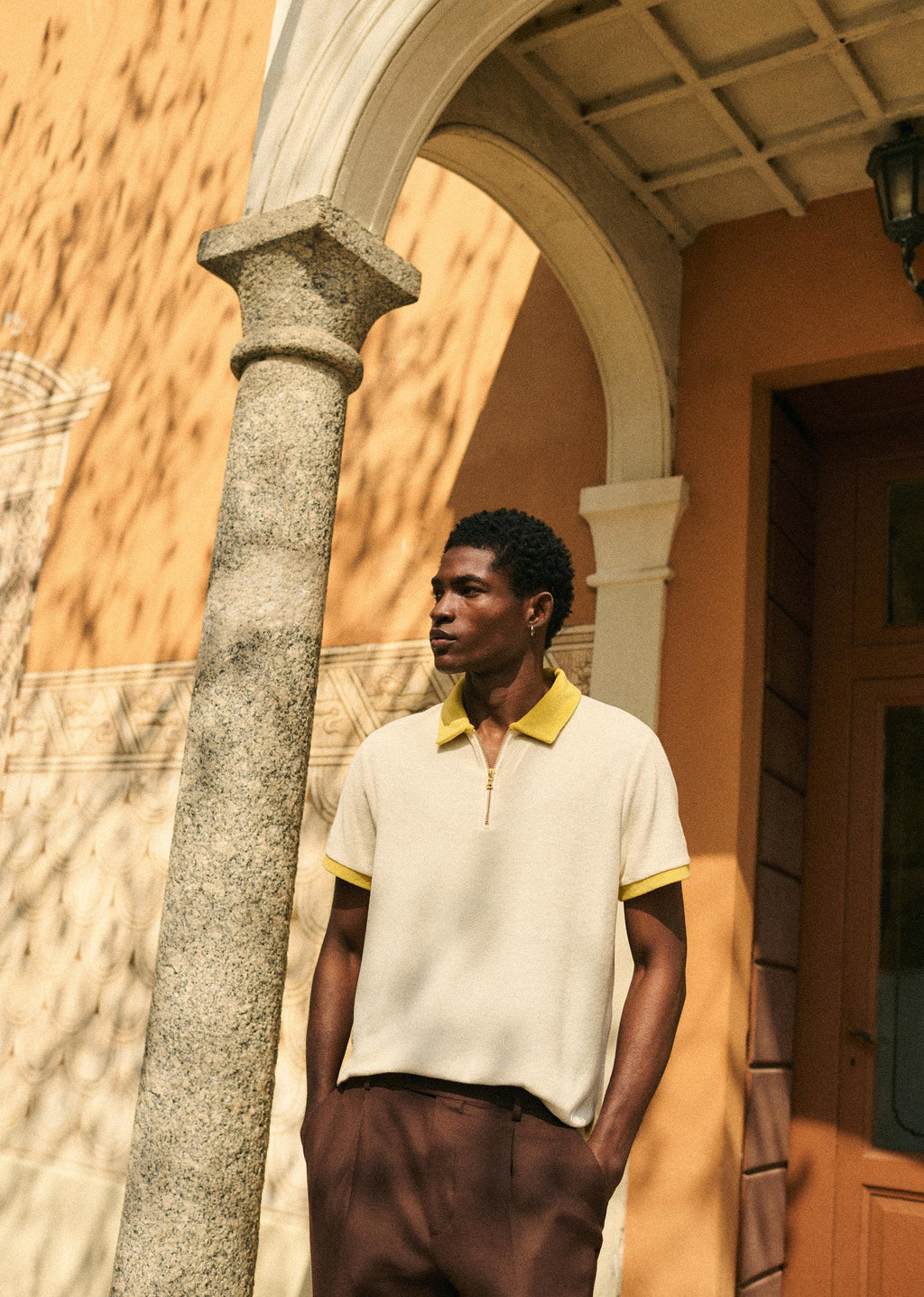 Polo Ari - Ecru / Jaune