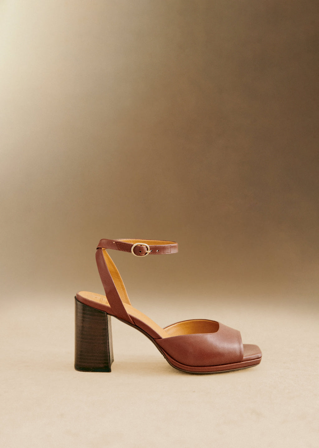 Sandales High Maxine - Camel Lisse