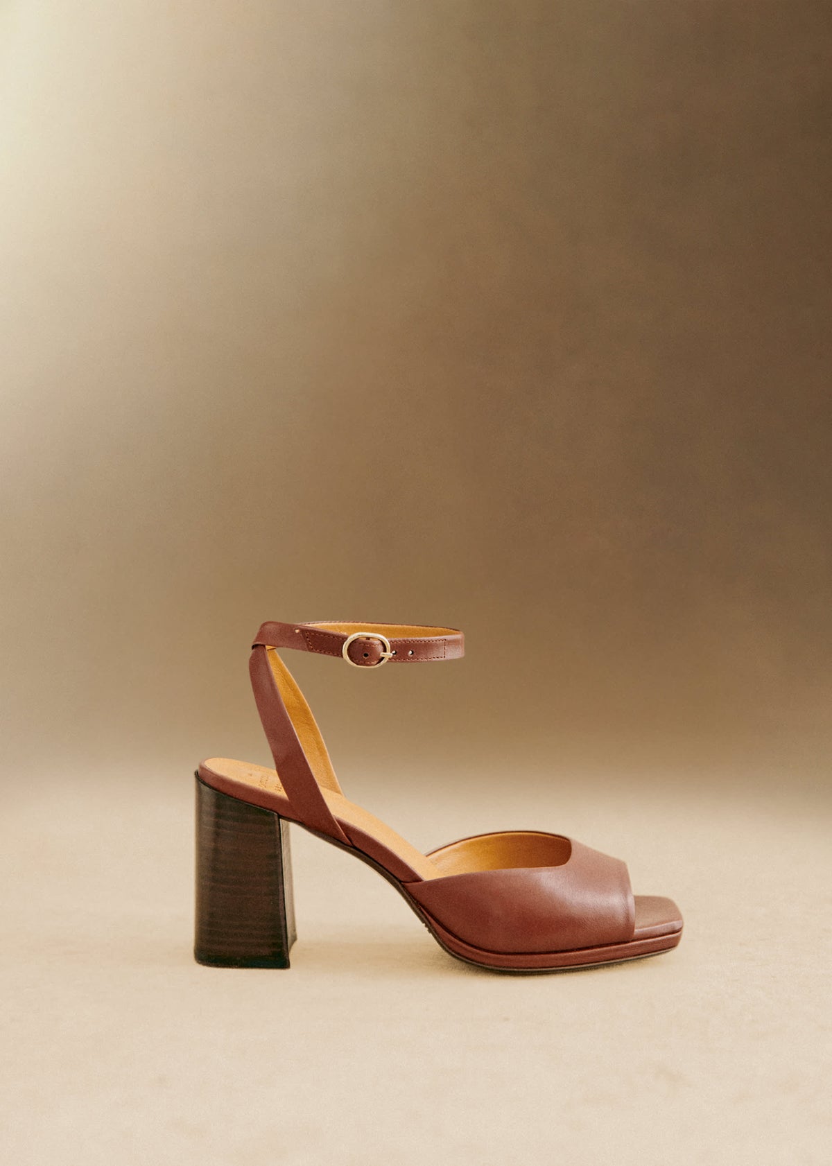 Sandales High Maxine - Camel Lisse