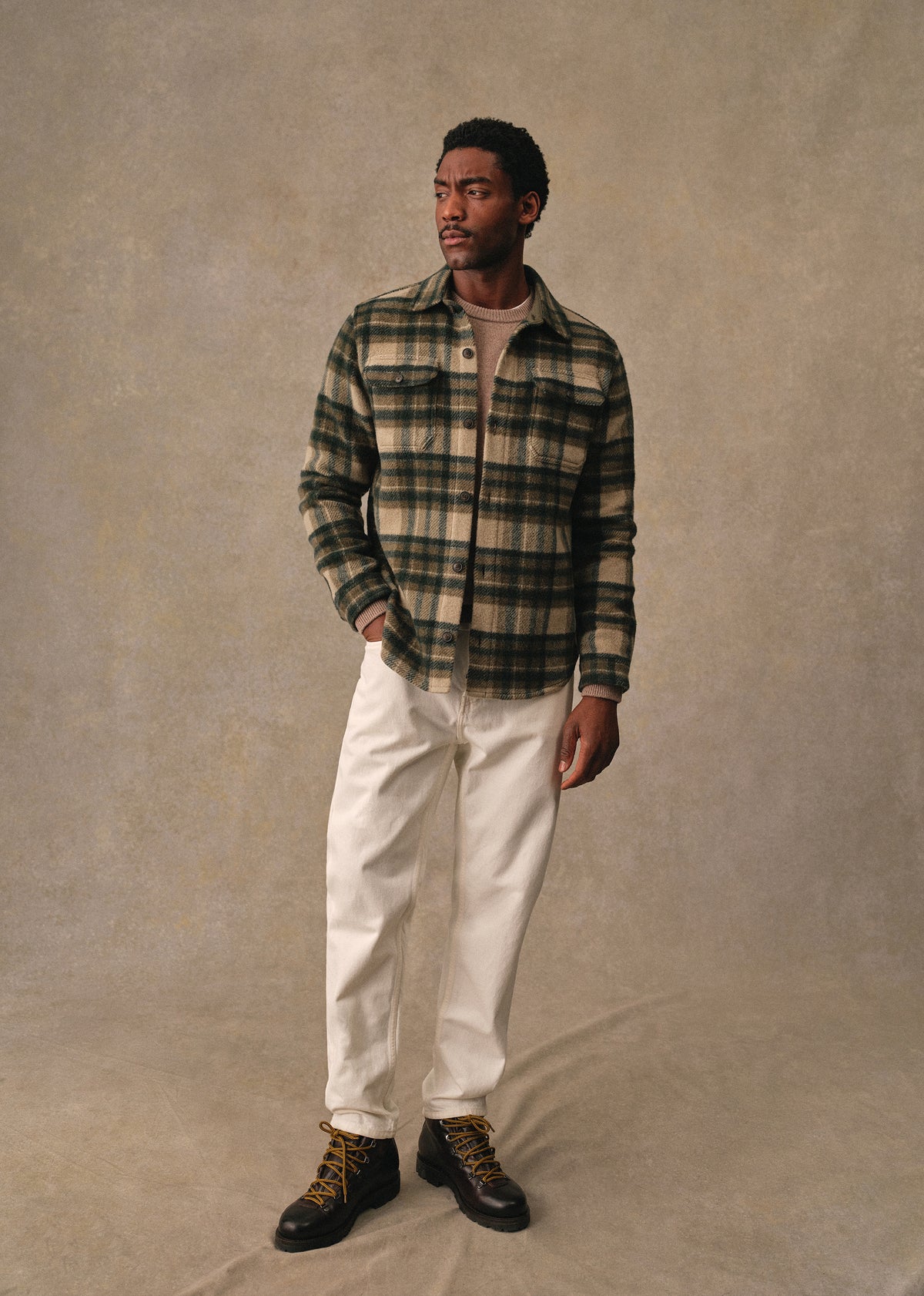 Surchemise Lellan - Tartan Vert / Beige