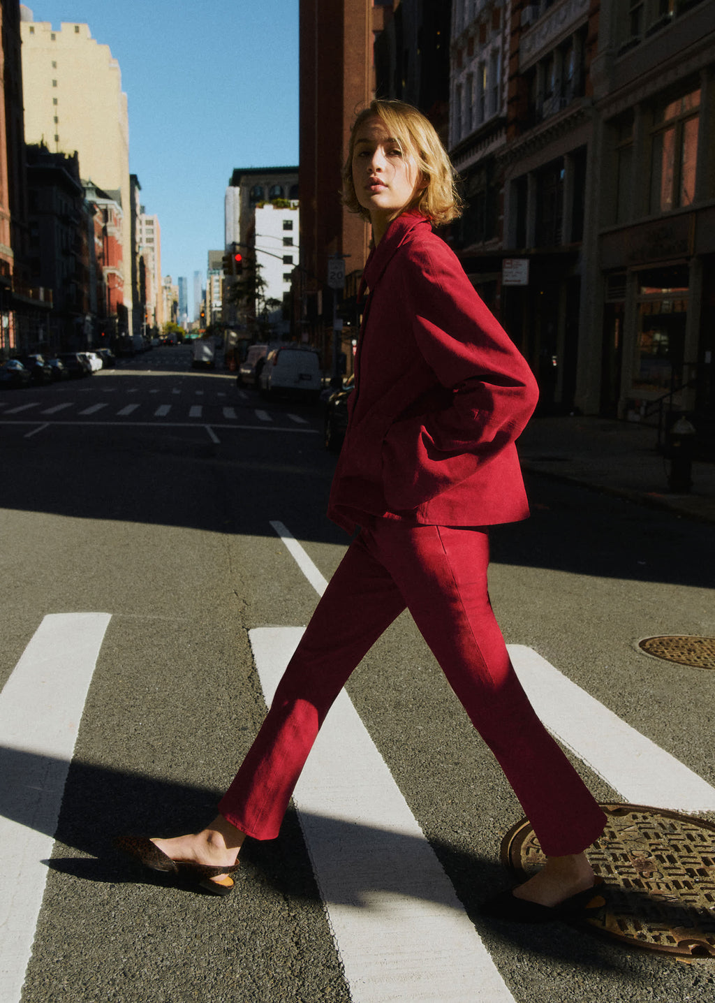Pantalon Ciara - Rouge Foncé