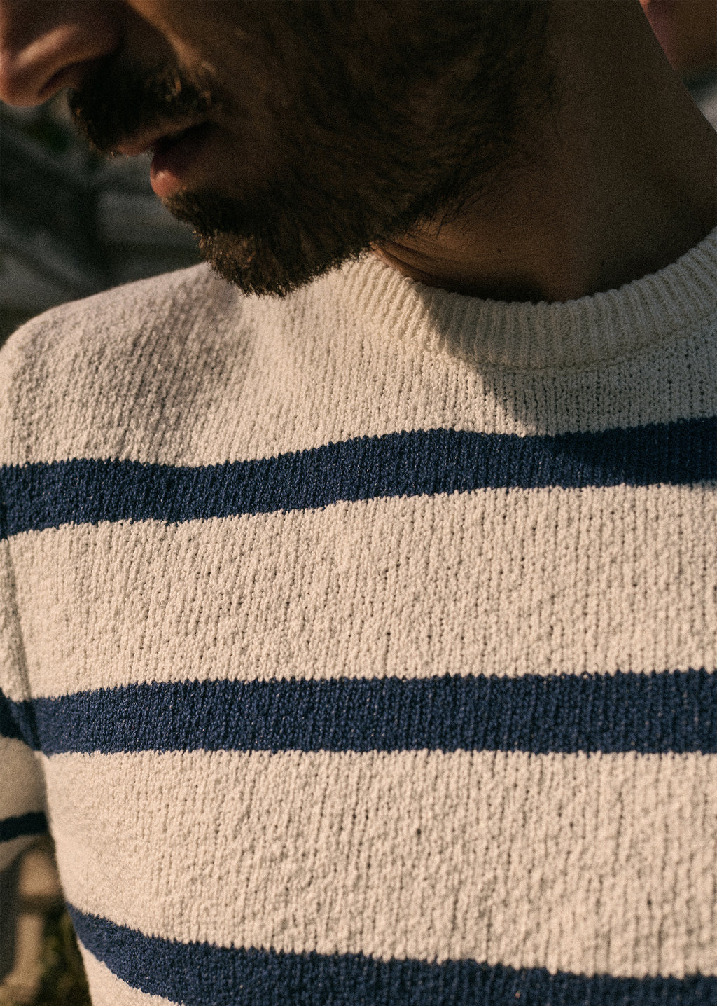 T-Shirt Maille Vardy - Écru / Bleu