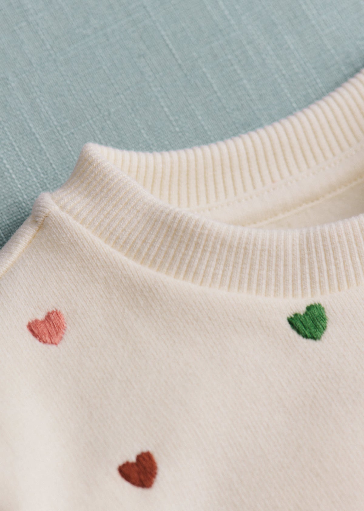 Sweat-Shirt Marceau - Ecru / Coeurs Multico