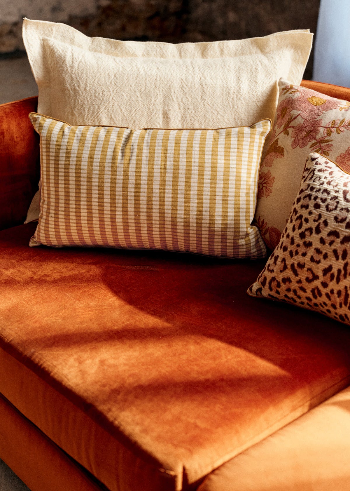 Coussin Tissé Pianissimo - Petit modèle - Caramel