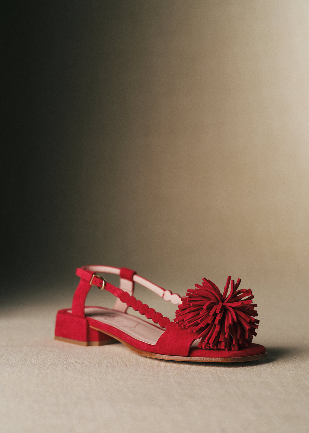 Sandales Émilie - CFM Souliers x Editions Sézane - Velours Rouge