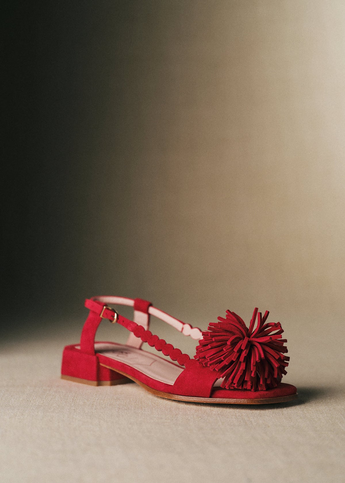 Sandales Émilie - CFM Souliers x Editions Sézane - Velours Rouge