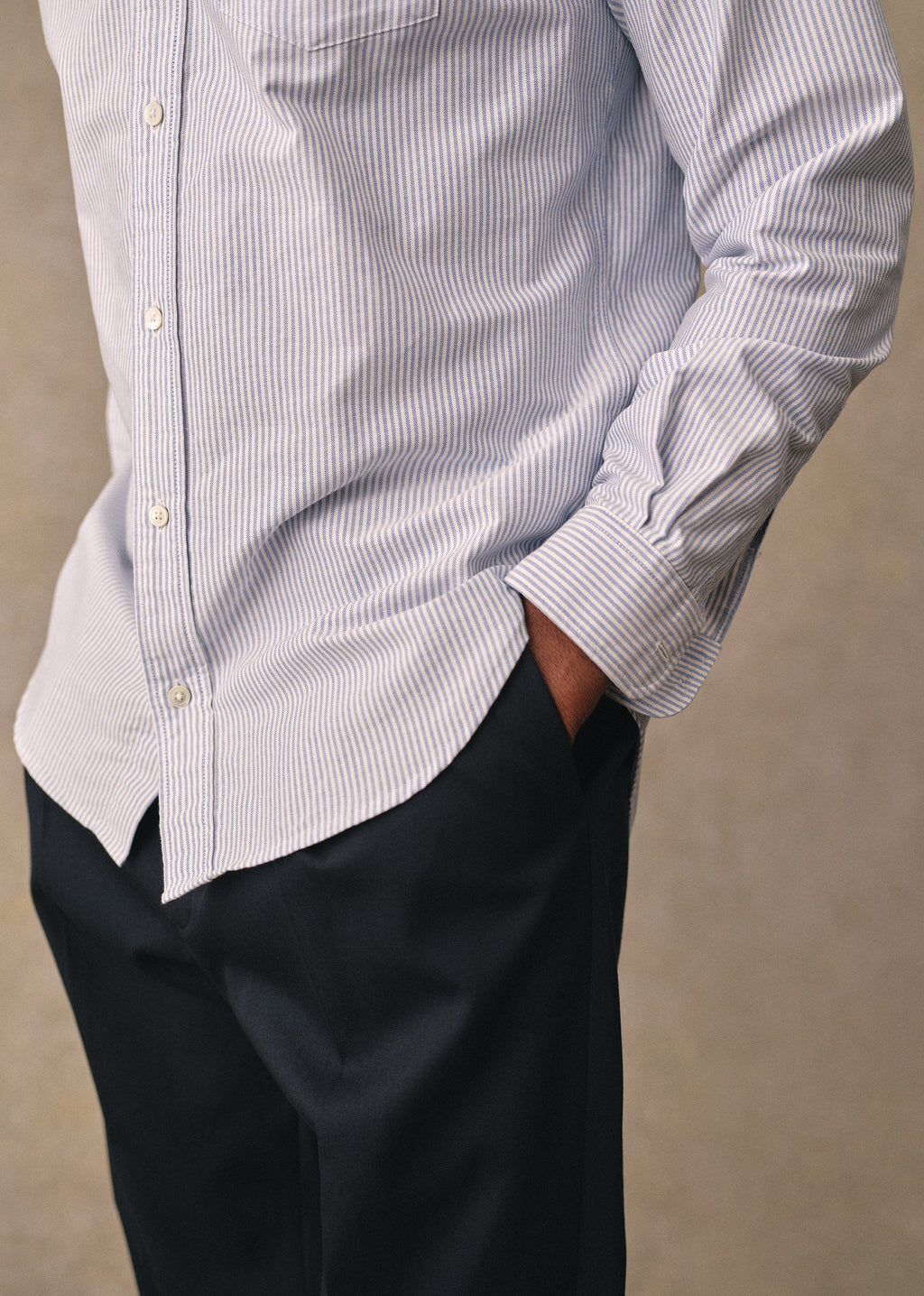 Chemise Charlie Oxford - Rayures Bleues